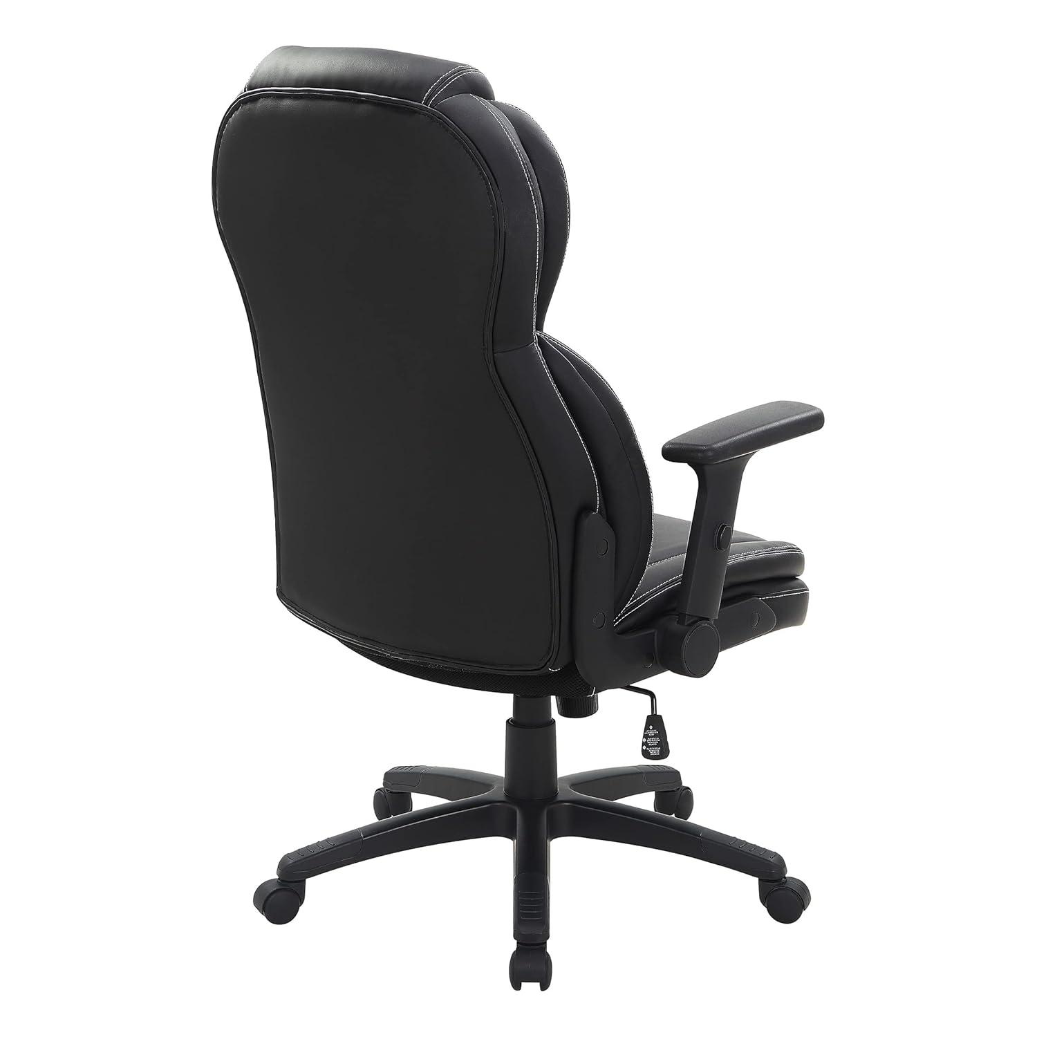 Executive High Back Black Bonded Leather Office Chair