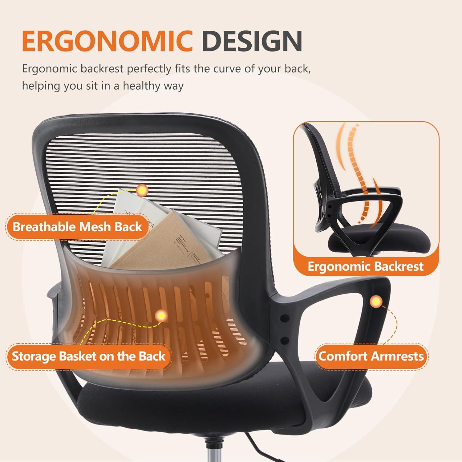 GeeHome Sweetcrispy Ergonomic Drafting Chair Tall Standing Desk Office Chair