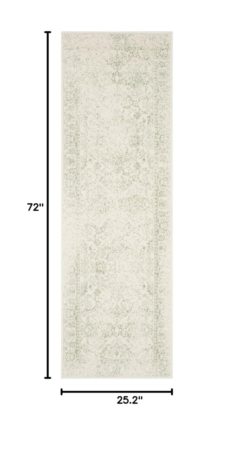 Adirondack ADR109 Machine Made Indoor Runner - Ivory/Sage - 2'1"x6' - Safavieh