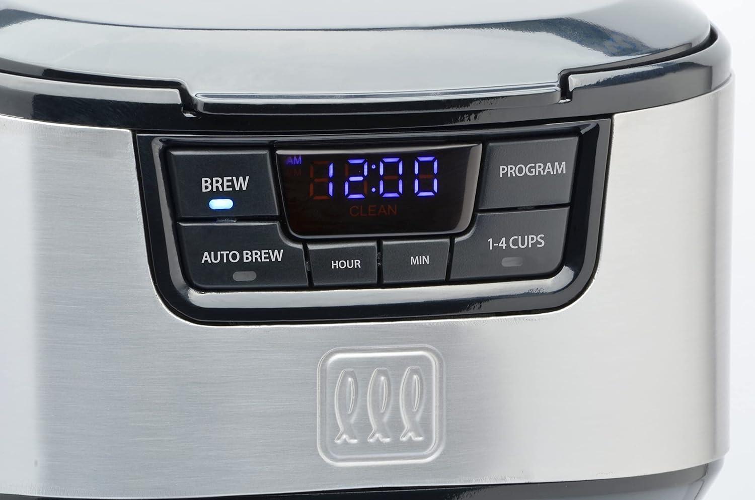 Toastmaster 12-Cup Digital Drip Coffee Maker, Stainless Steel, TM-129CM