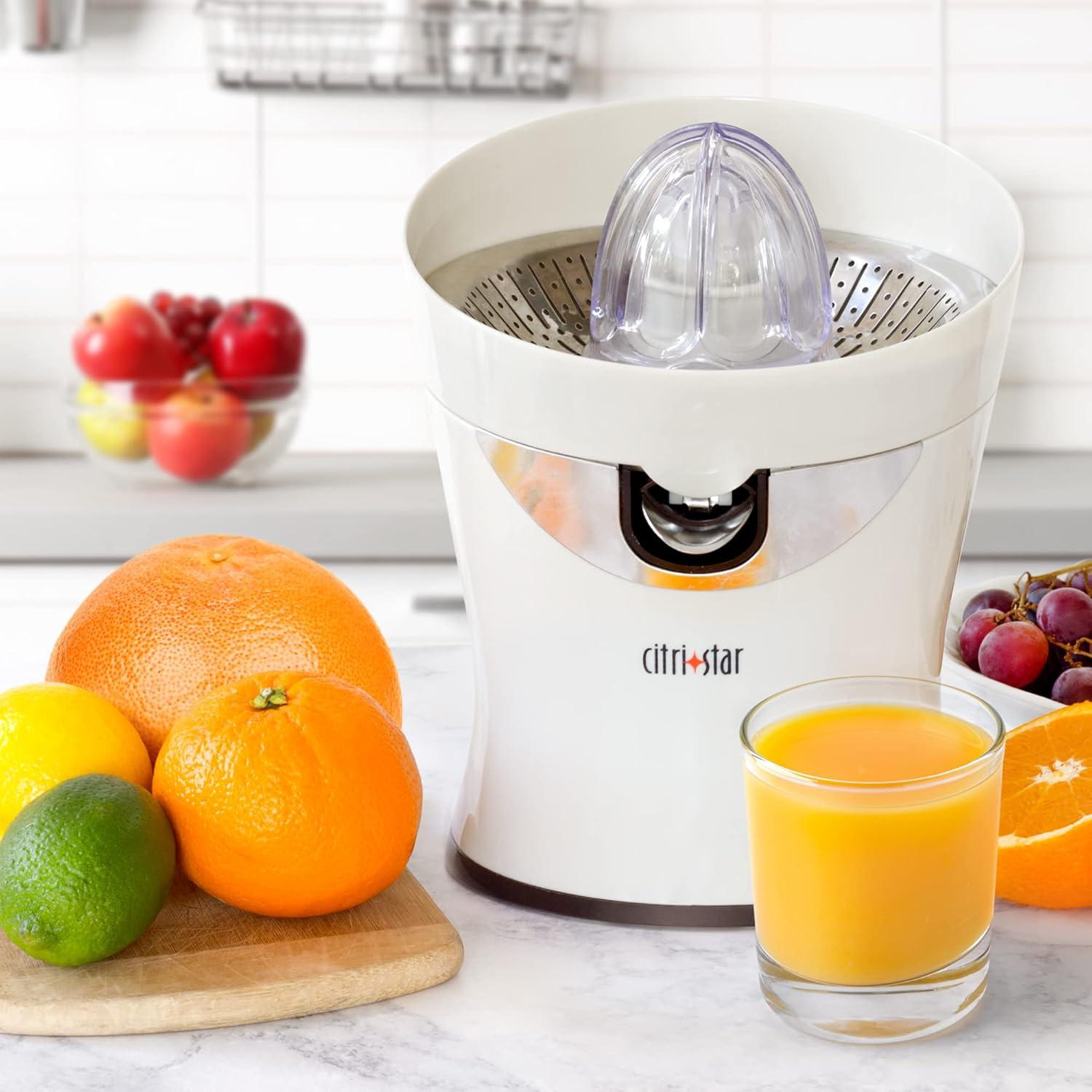 White Electric Stainless Steel Citrus Juicer