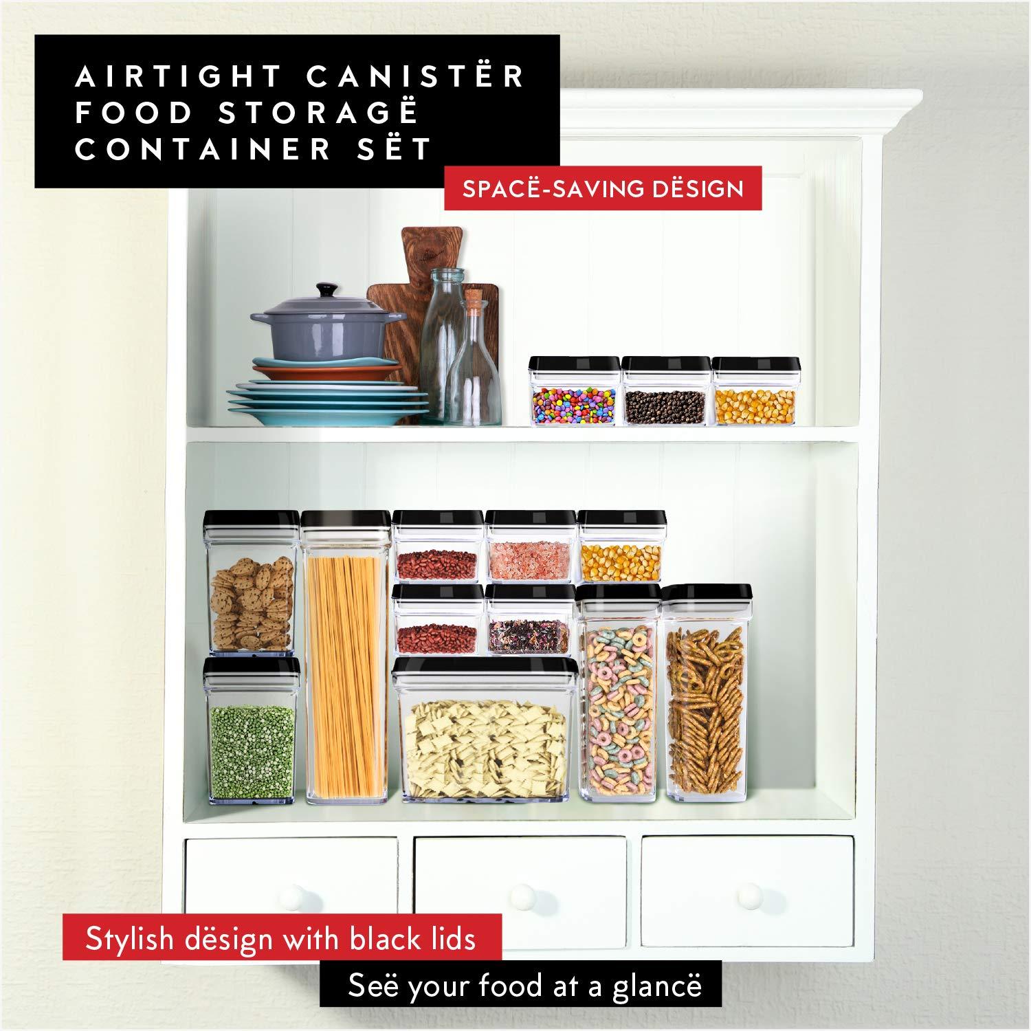 DWËLLZA KITCHEN Mini 6 Piece Set Clear Plastic Airtight Food Storage BPA-Free Containers with Lids