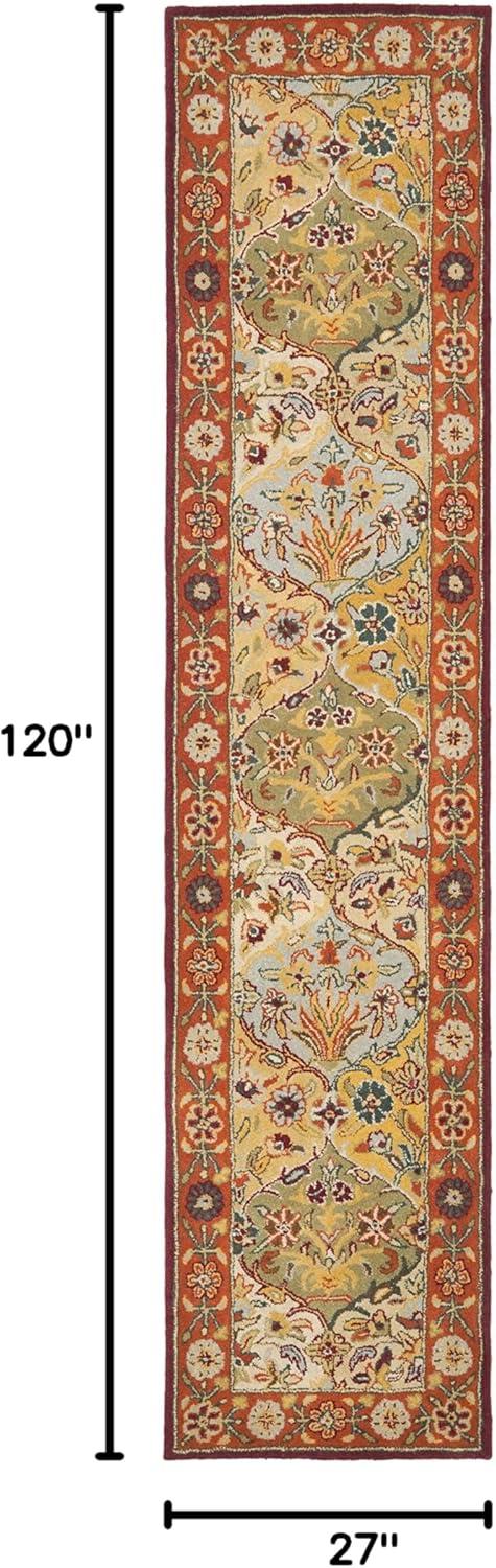 Heritage HG510 Hand Tufted Runner Rug - Multi/Red - 2'3"x10' - Safavieh.
