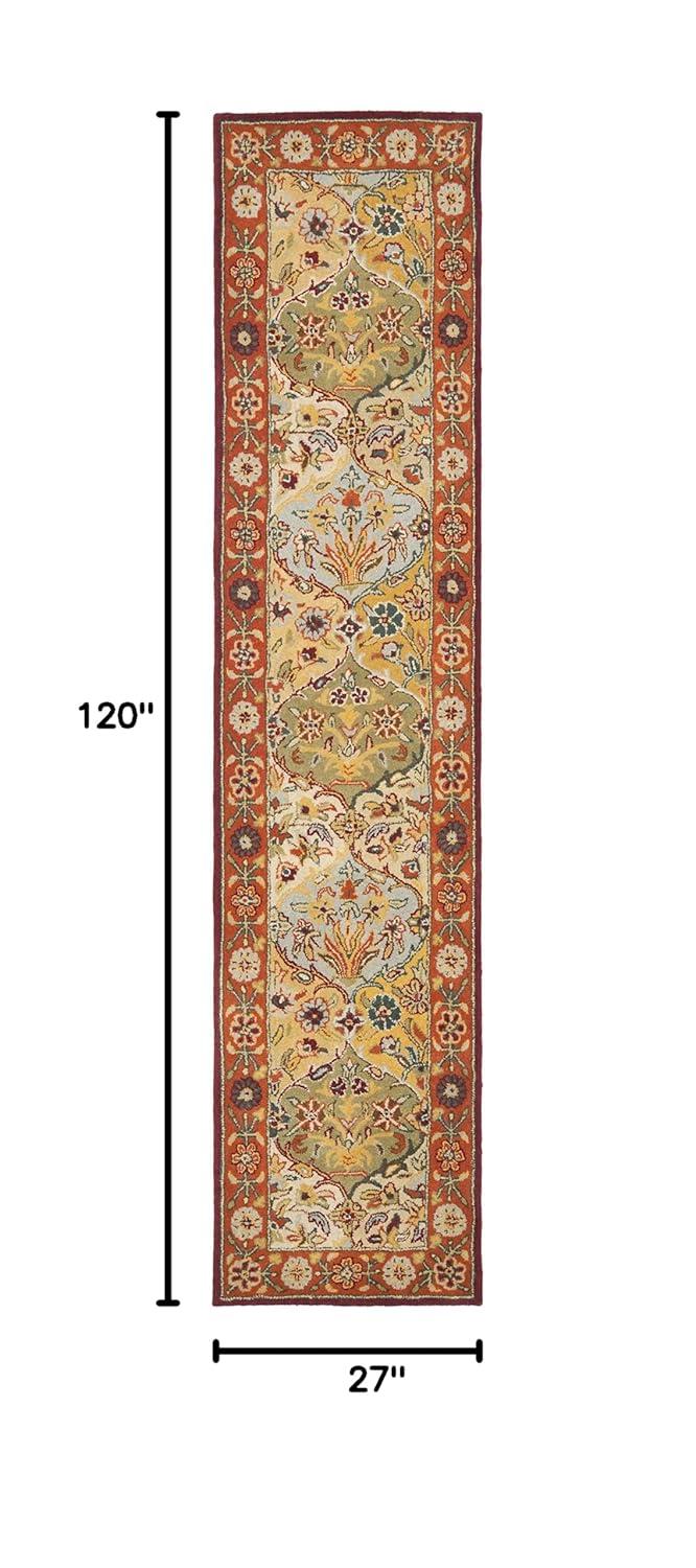Heritage HG510 Hand Tufted Runner Rug - Multi/Red - 2'3"x10' - Safavieh.