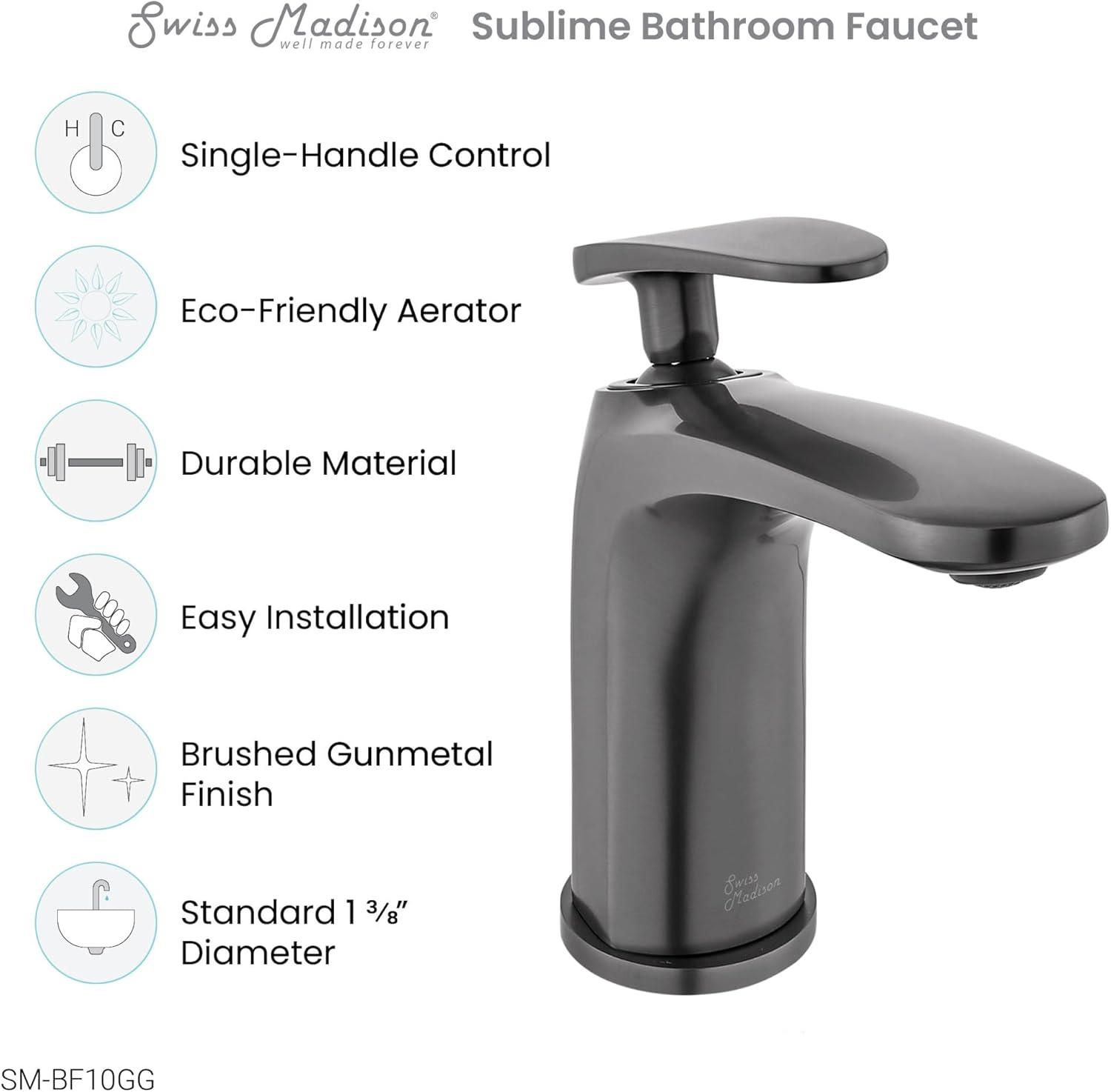 Sublime Single Hole, Single-Handle, Bathroom Faucet