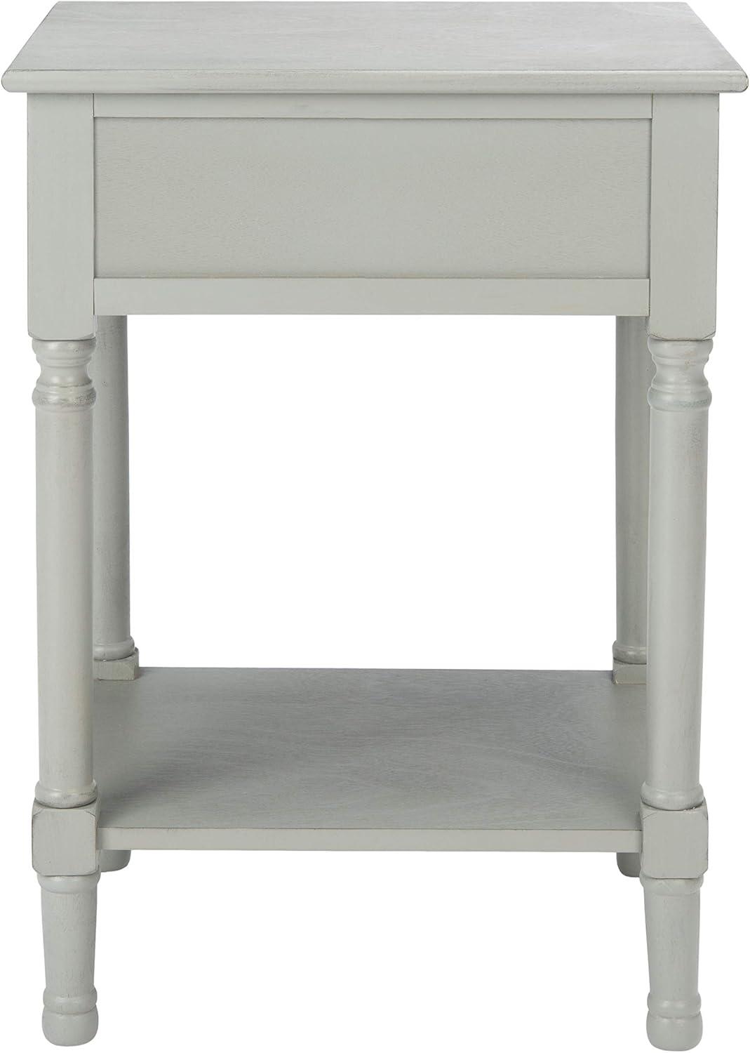 Ryder 1 Drawer Accent Table - Distressed Grey - Safavieh