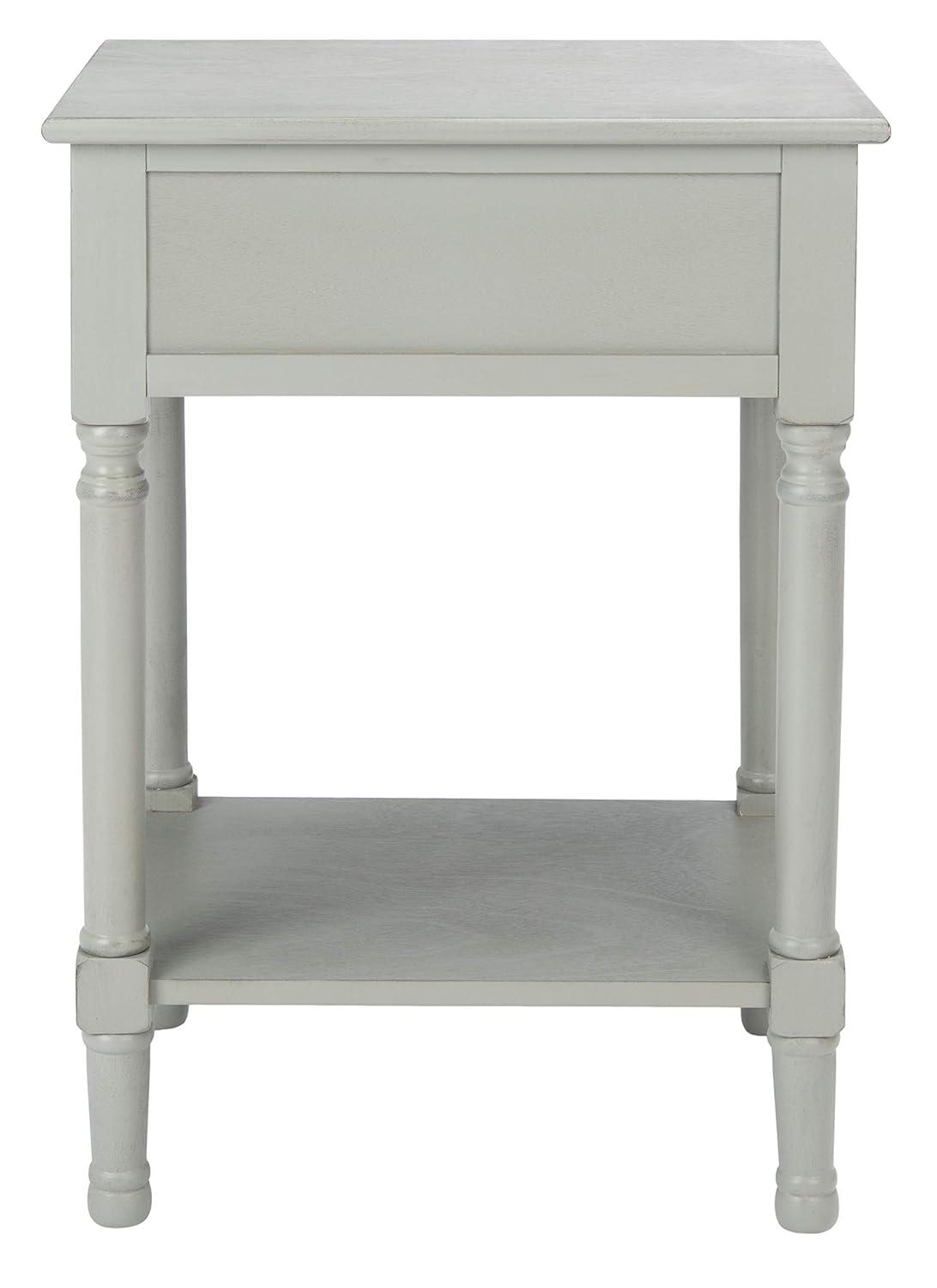 Ryder 1 Drawer Accent Table - Distressed Grey - Safavieh