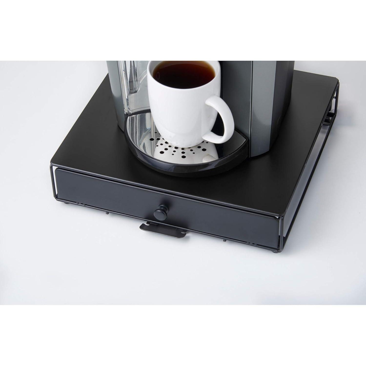 Nifty Solutions Rolling Coffee Pod Drawer – Compatible with K-Cups, 36 Pod Capacity, Black