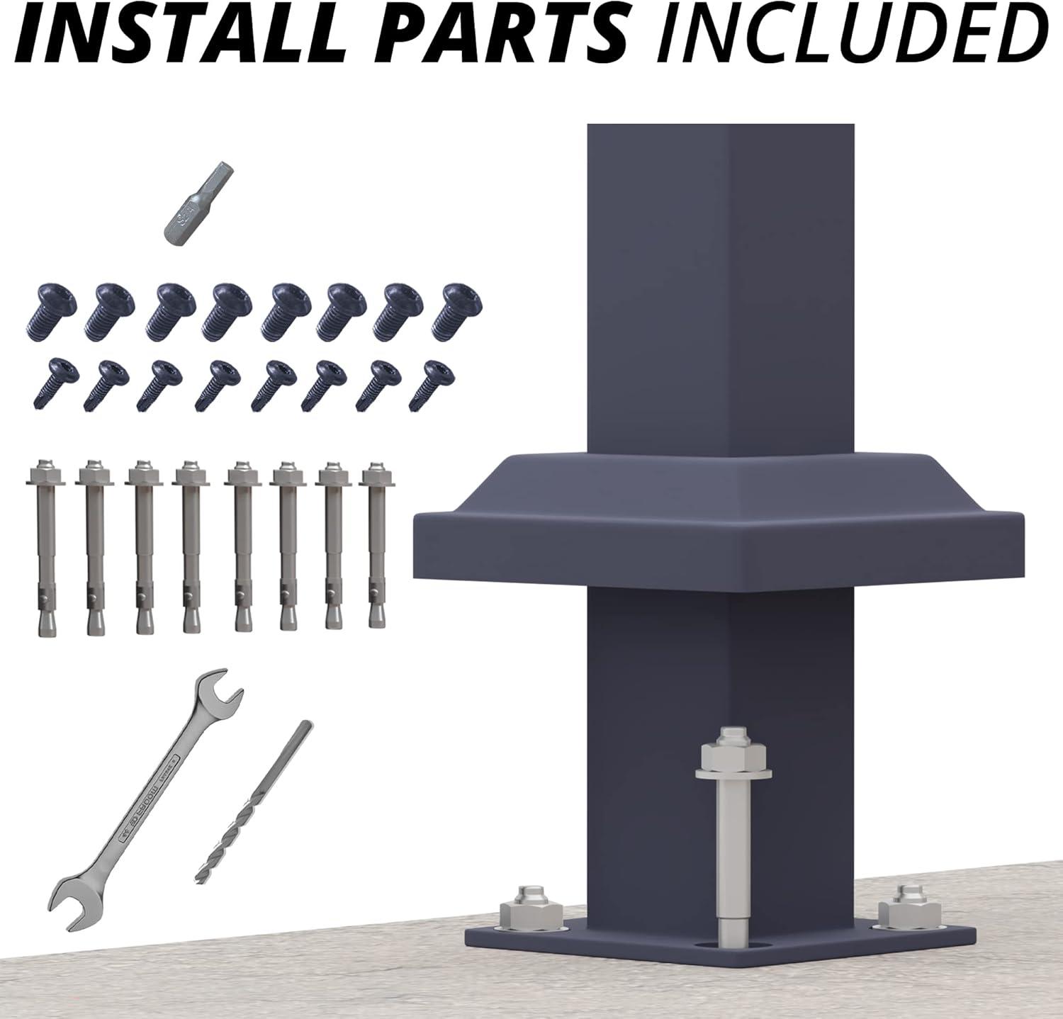 CR Home Hand Rails for Outdoor Steps for Porch, Deck, & Balcony Railing