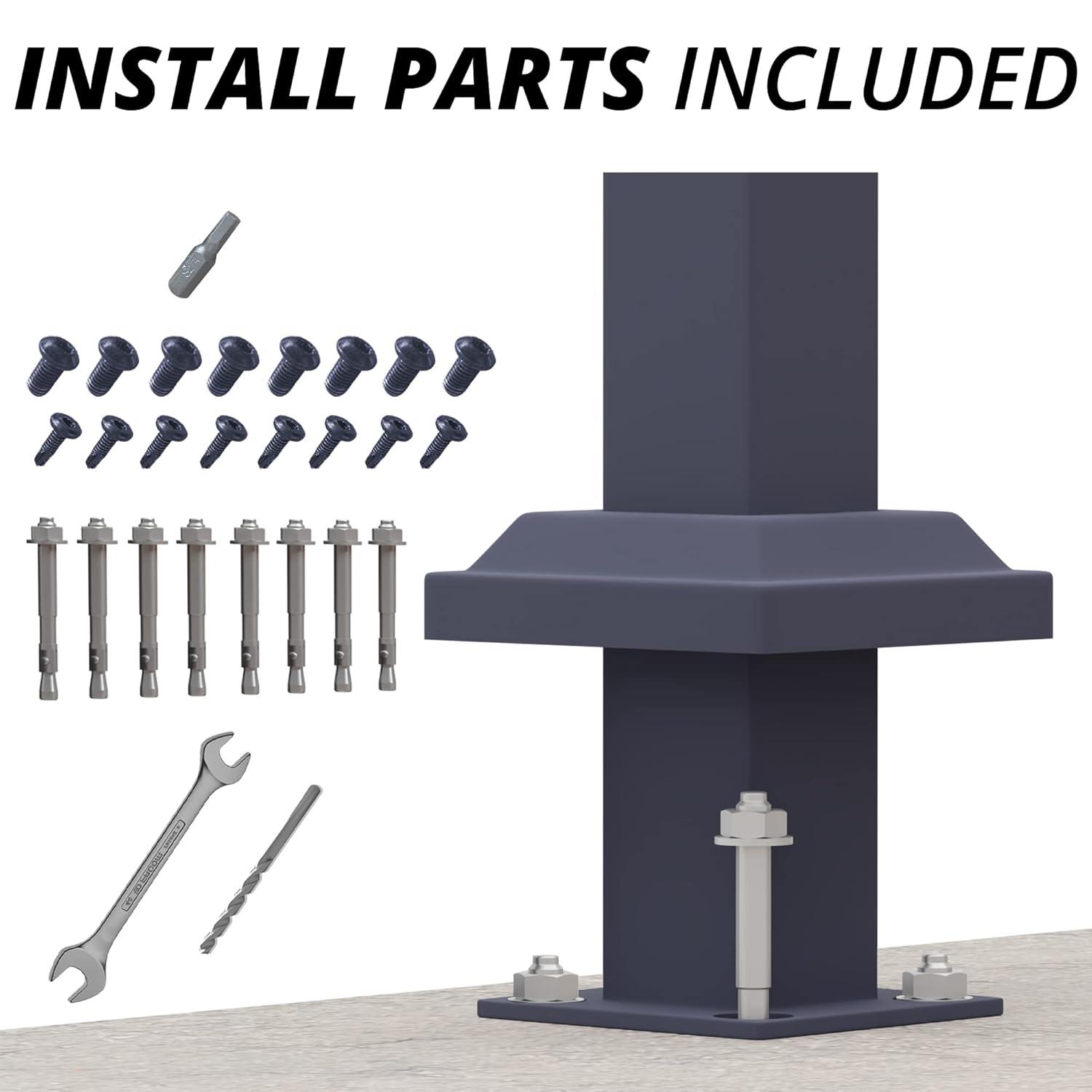 CR Home Hand Rails for Outdoor Steps for Porch, Deck, & Balcony Railing