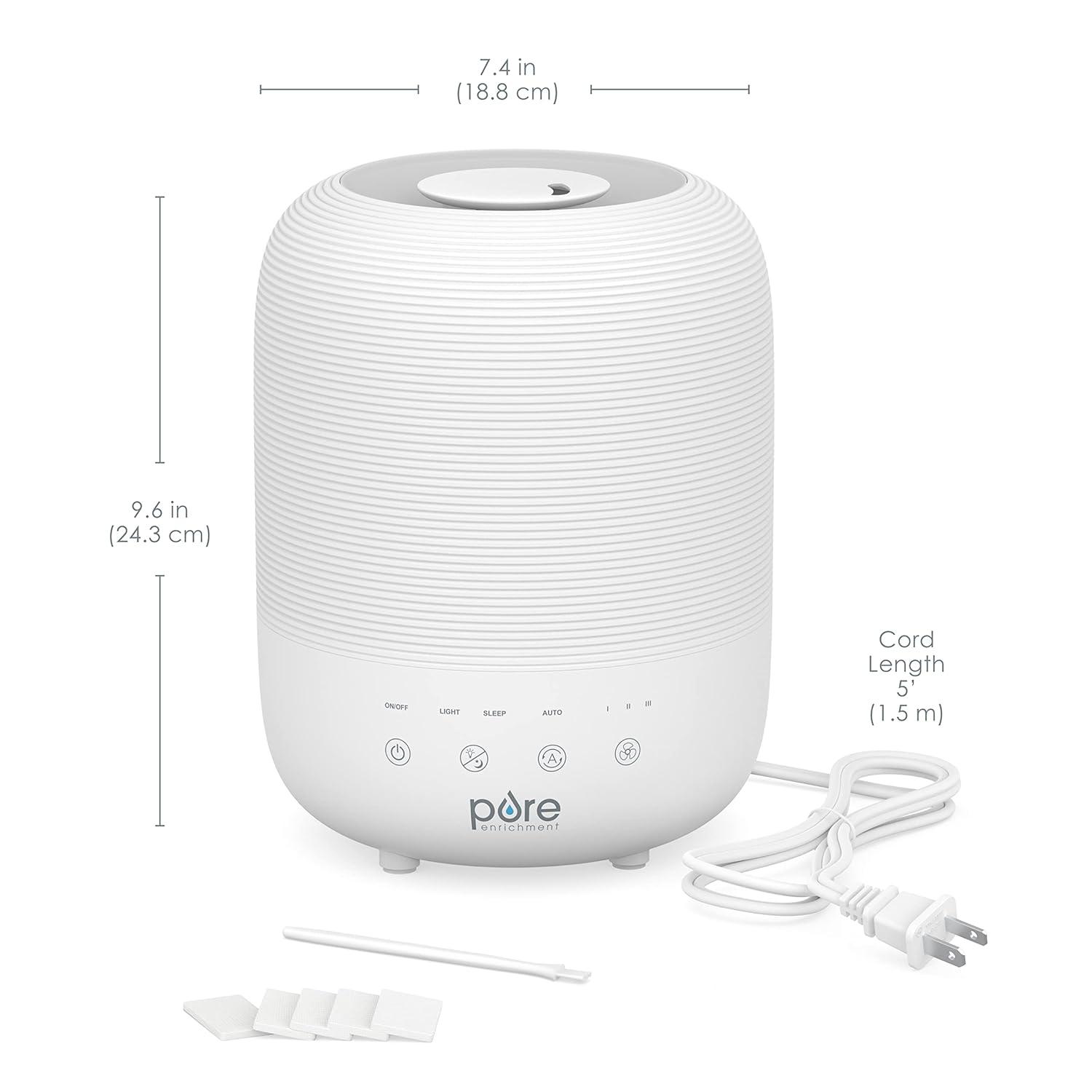 Pure Enrichment HUME Sense Top-Fill Humidifier with Auto Mode Humidity Sensor