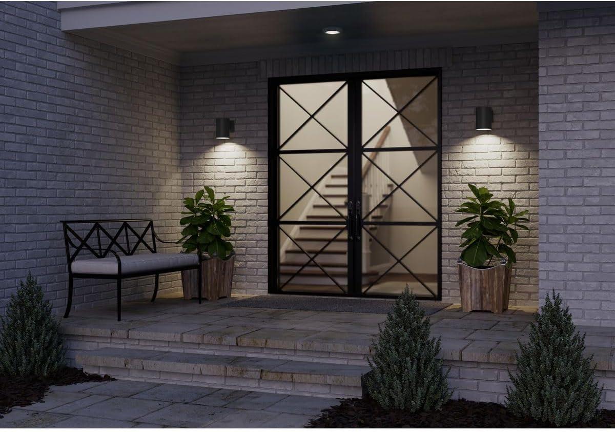 Progress Lighting, Cylinder Collection, 1-Light Wall Sconce, Antique Bronze Finish, Porcelain Shade