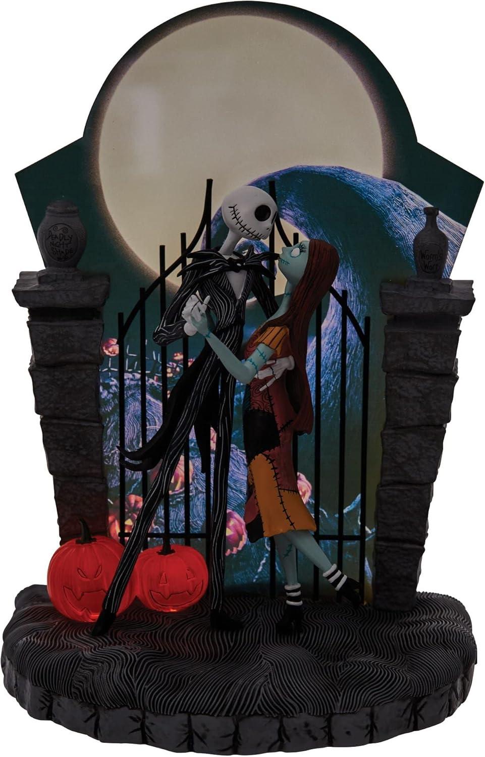 Disney Showcase Nightmare Before Christmas Jack Sally Light Up Figurine 9in H