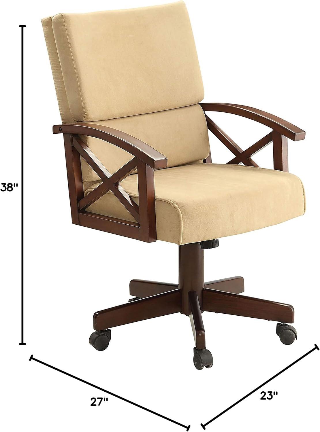 DPlus Upholstered Game Chair Tobacco and Tan