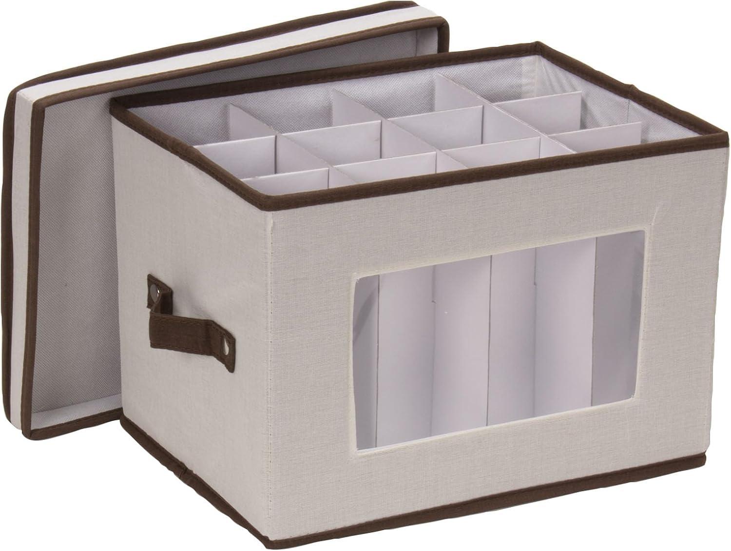 Champagne Flute Storage Box, 12 Sturdy Compartments