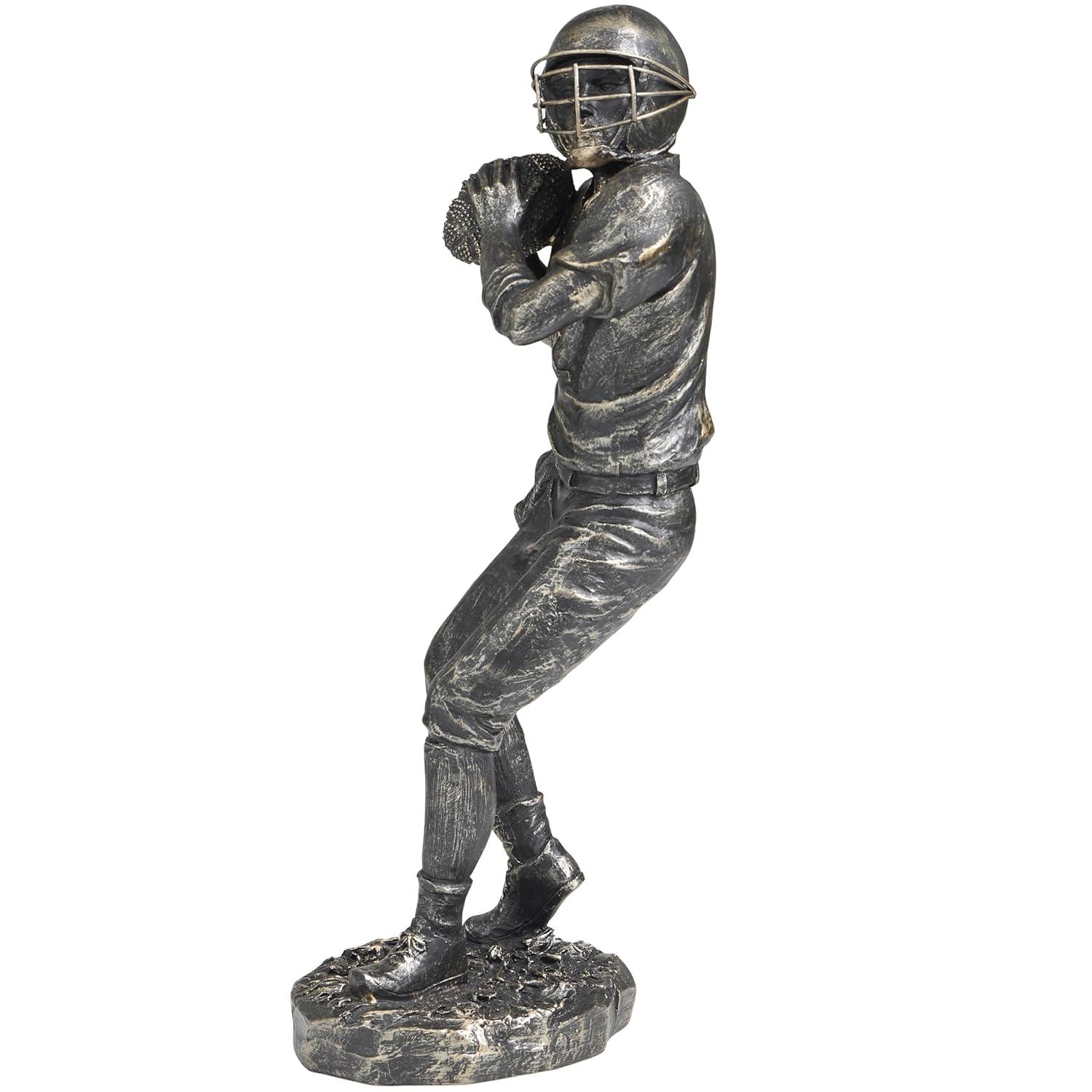 5"W, 11"H Dark Gray Polystone Hands Sculpture, by DecMode (3 Count)