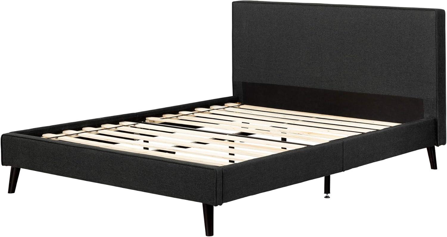 Queen Sazena Upholstered Complete Bed Charcoal Gray - South Shore