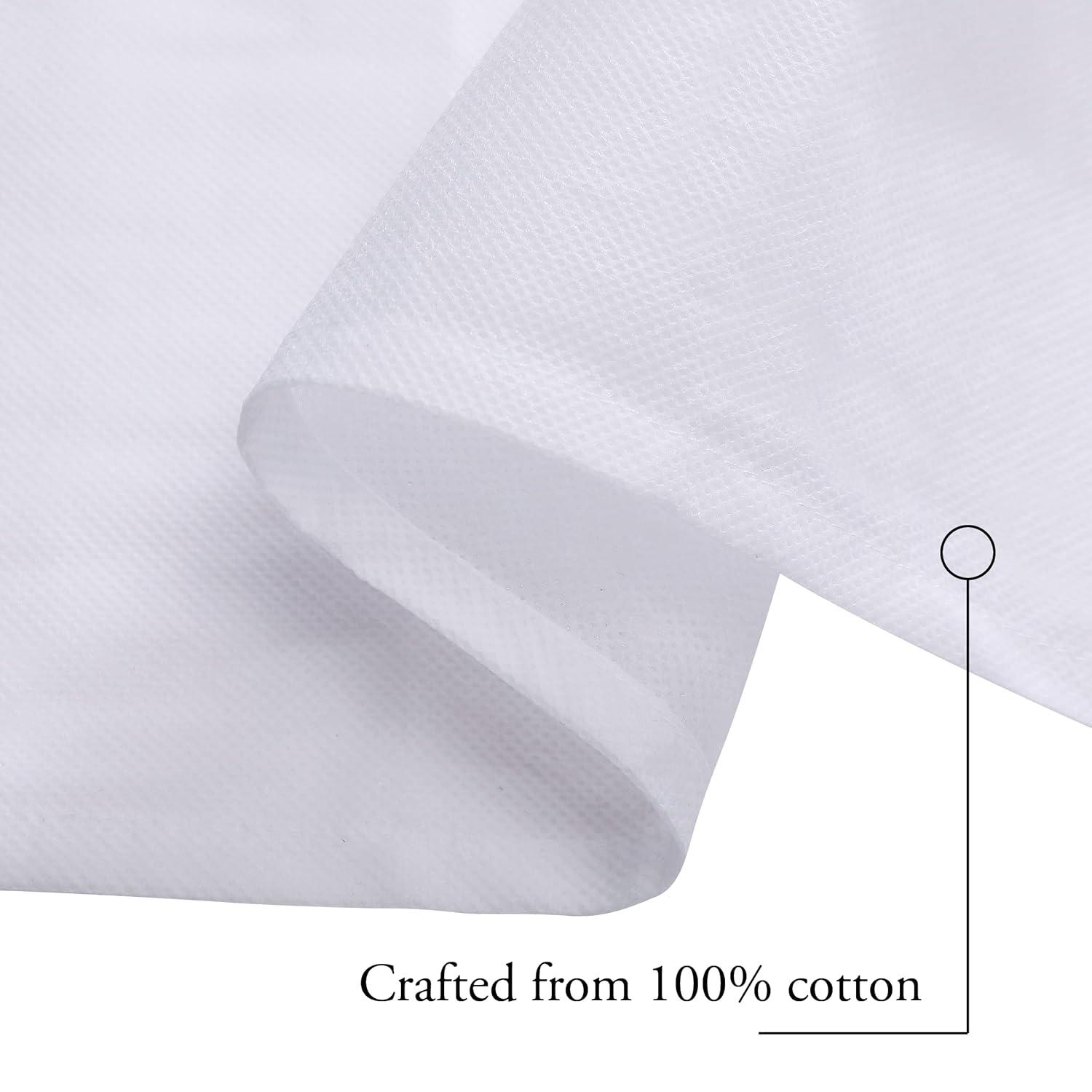 Belles & Whistles Double Voile Ruffled Bed Skirt Dust Ruffle, Cotton Layered, 15" Drop Length, King, White