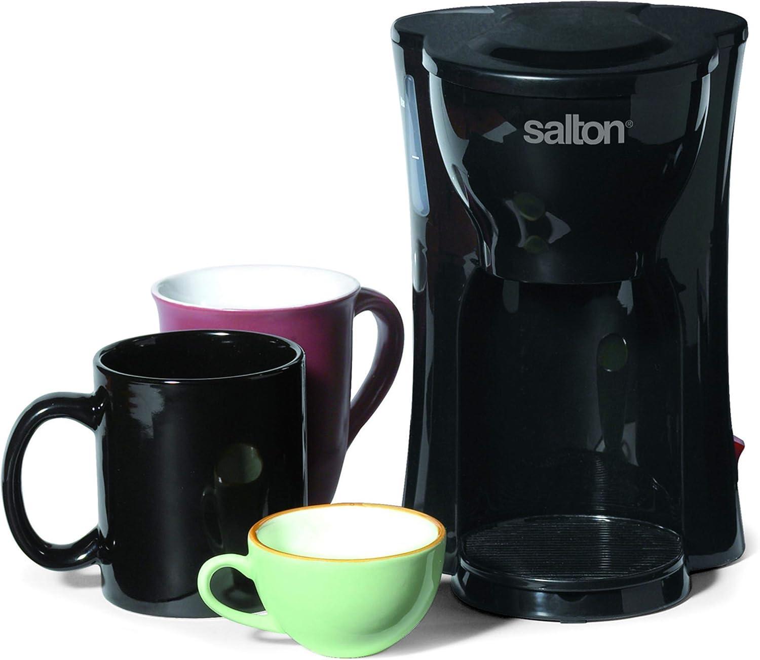 Salton Black Space Saving 1 Cup Coffeemaker