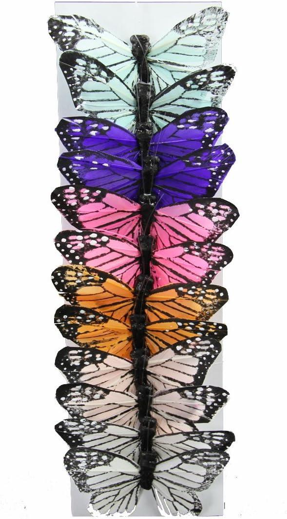 Shinoda Design Center 3" Pastel Faux Monarch Butterfly 12pc Set, 12 Piece