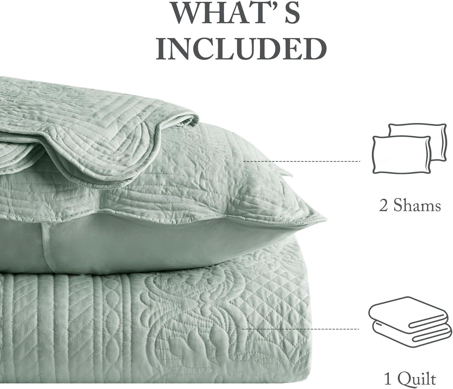 Tuscany Scalloped Edge Quilt Set