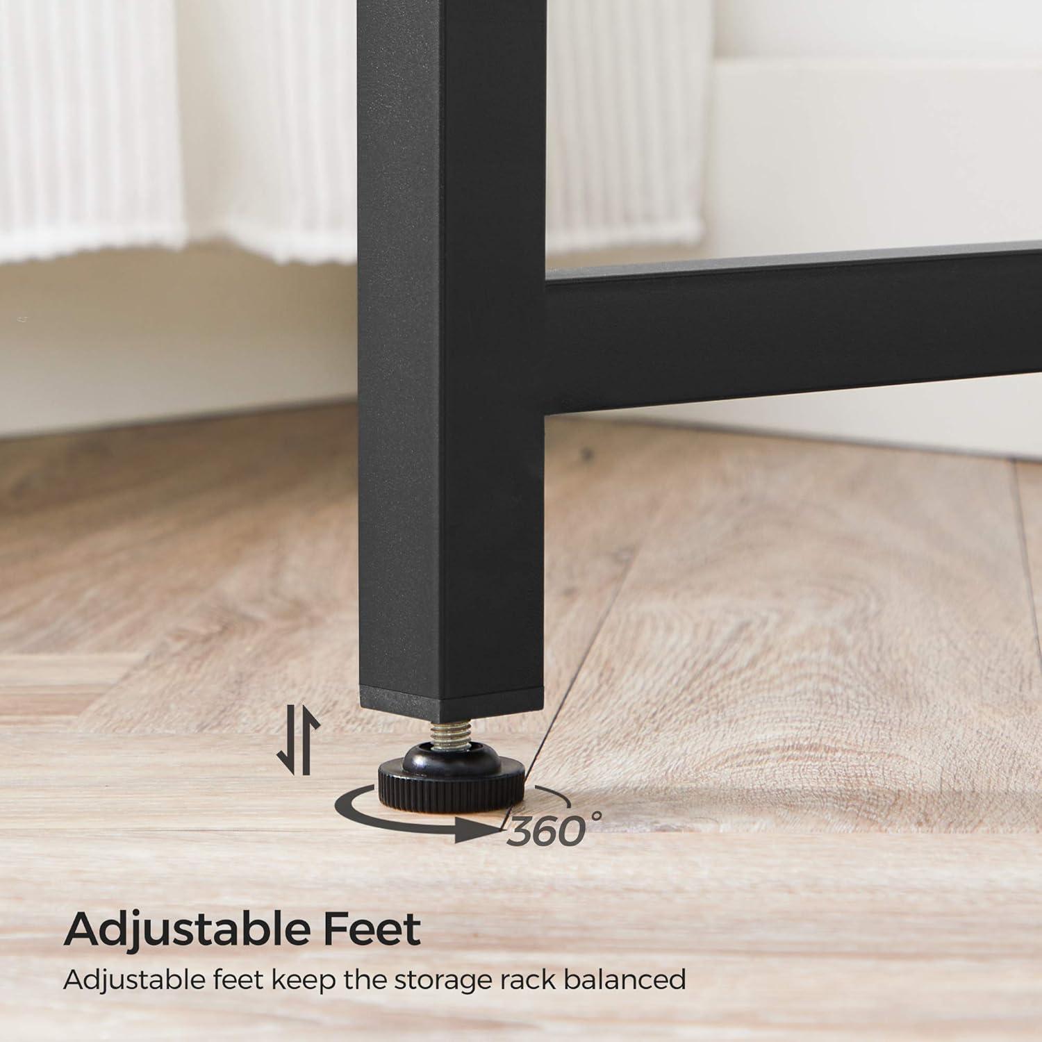 VASAGLE 39-Inch Computer Writing Desk Home Office Small Study Workstation Industrial Style PC Laptop Table Steel Frame 39.4in Honey Brown + Black