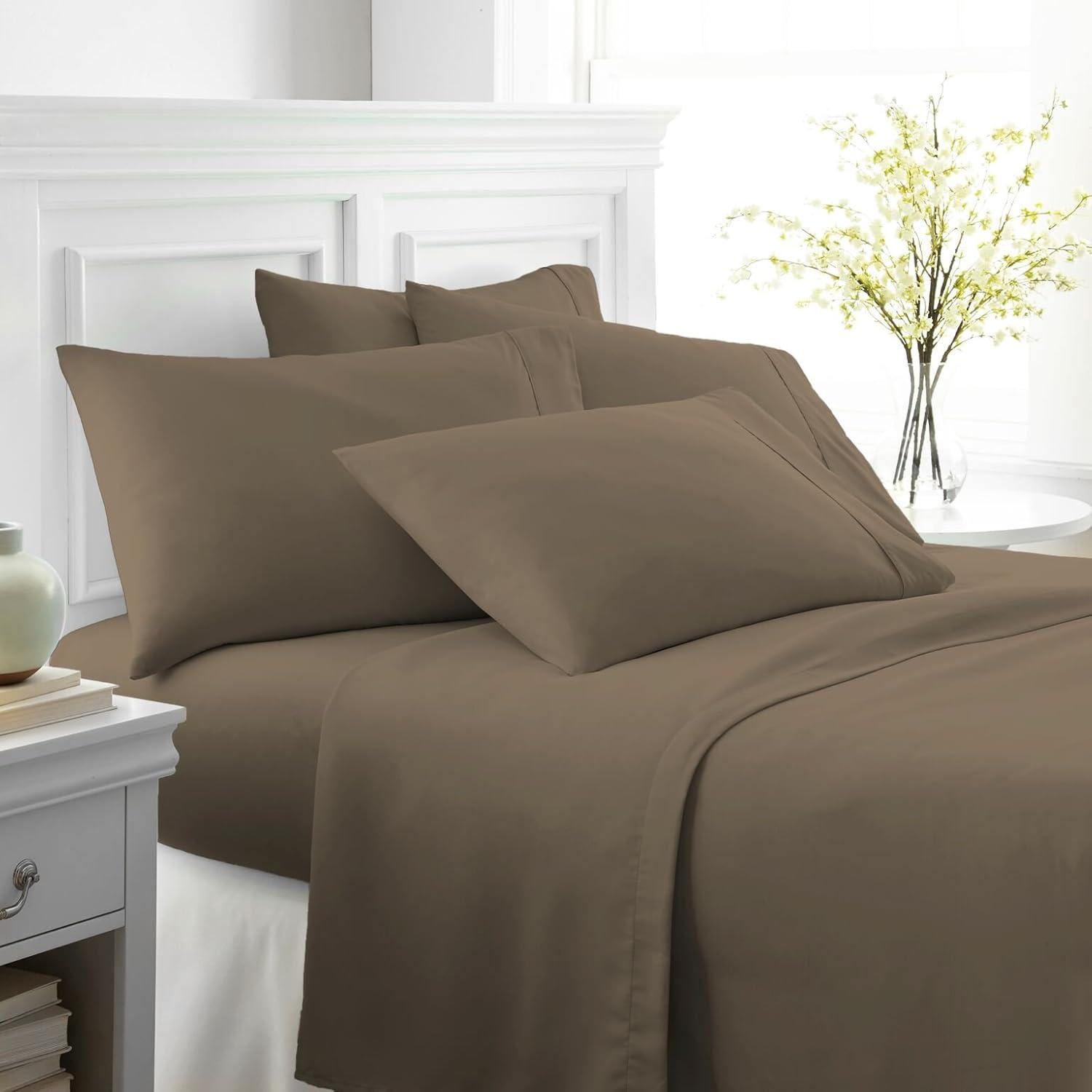 Taupe Queen Ultra Soft Microfiber 6-Piece Sheet Set