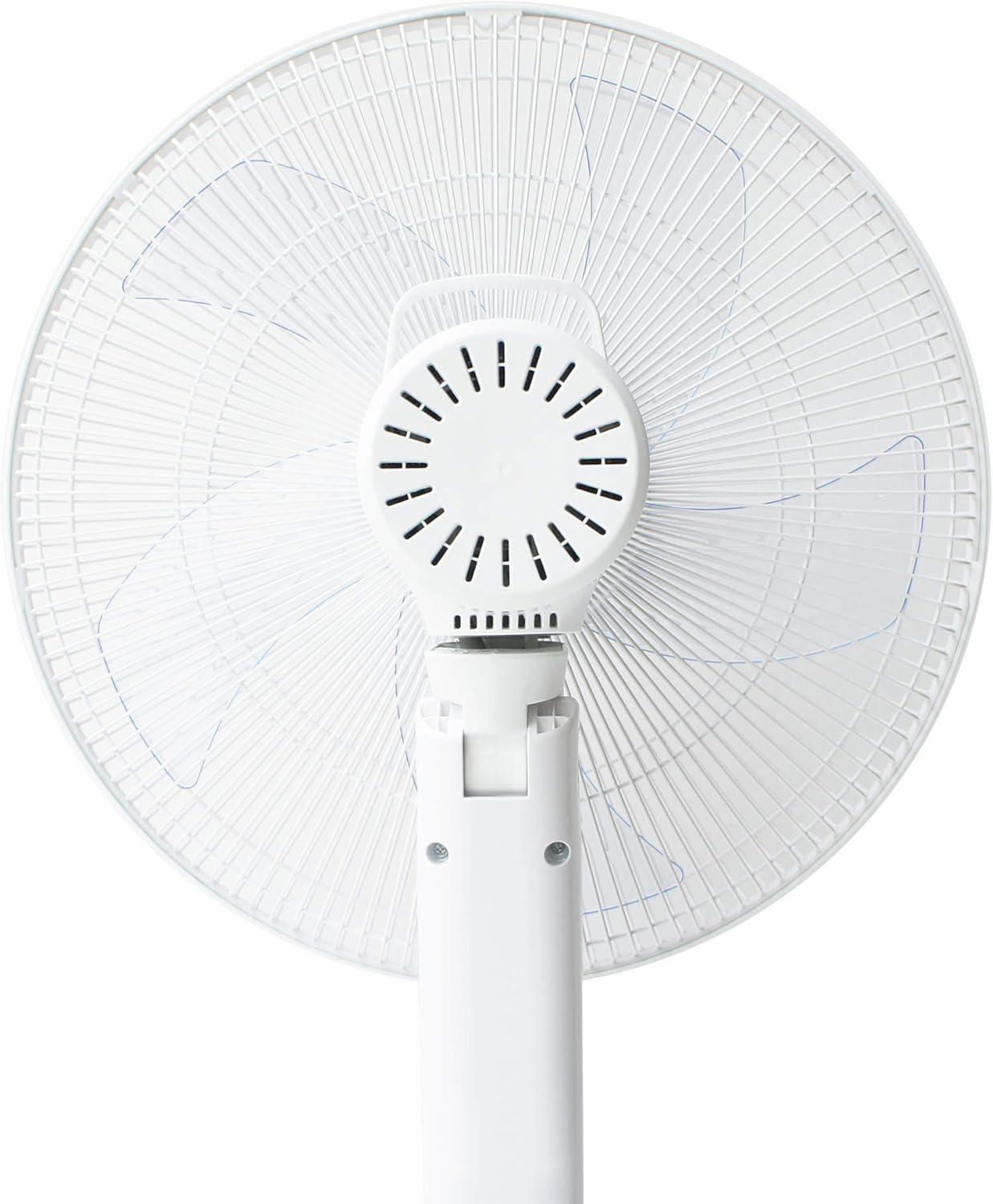 16" DC-Motor Energy Saving Stand Fan with Remote and timer-Piano White