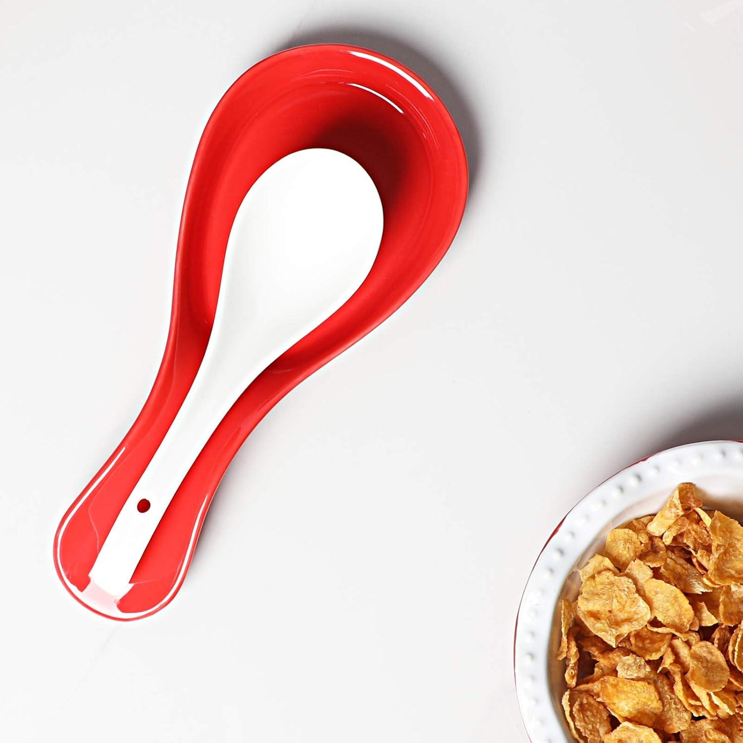 Red Barrel Studio® Newmont Ceramic / Porcelain Oval Spoon Rest