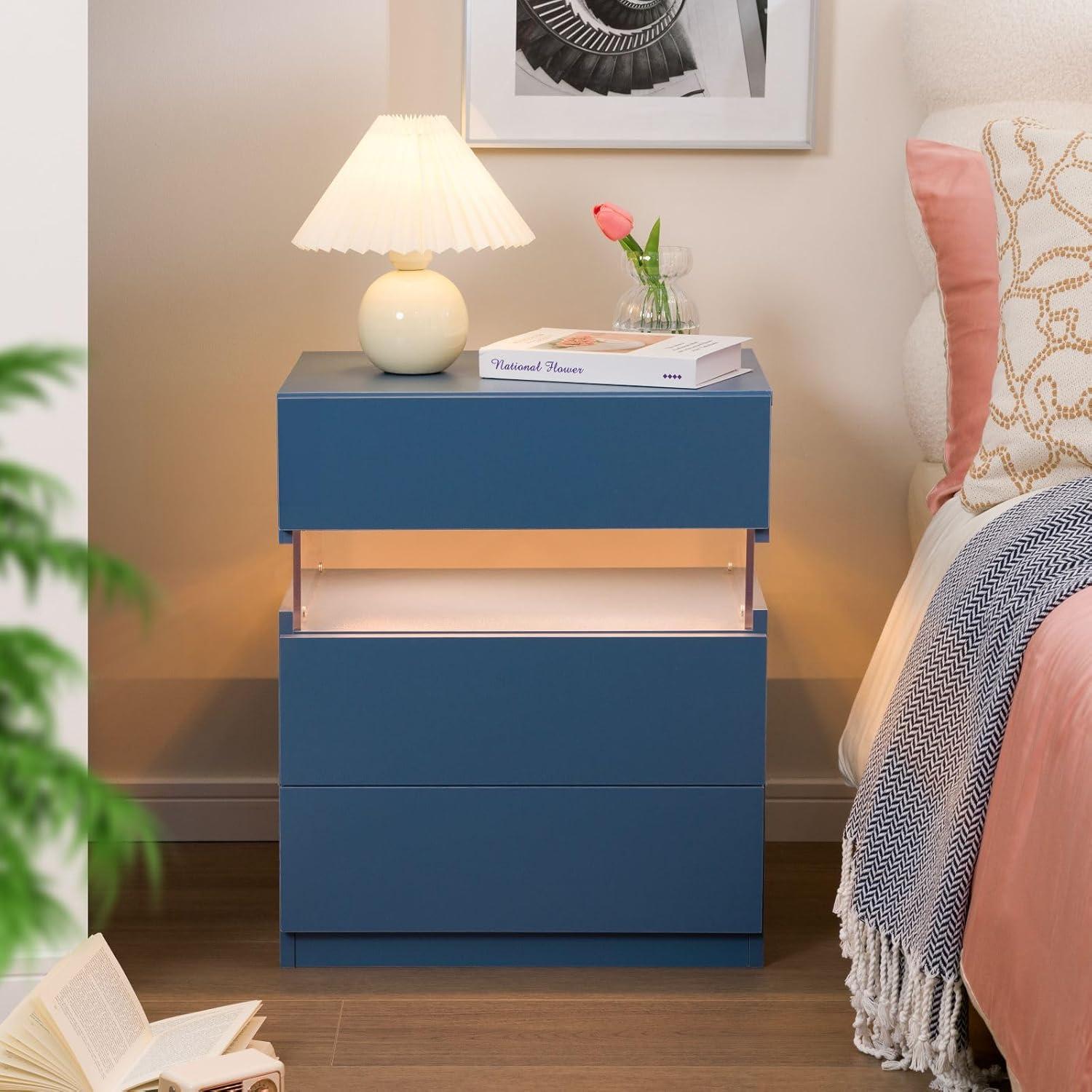 Nightstands set of 2 LED Night Stand