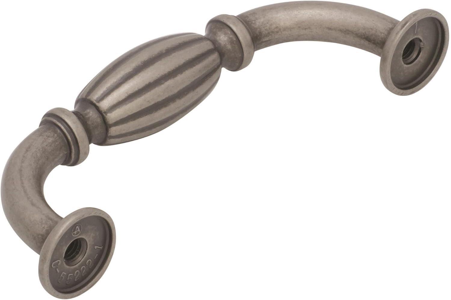 Weathered Nickel Traditional Cabinet Pull with Mounting Hardware