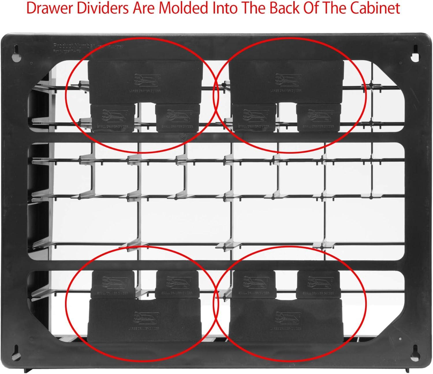 Akro-Mils 64 Drawer Plastic Cabinet Storage Organizer with Drawers for Hardware, Small Parts, Craft Supplies, Black