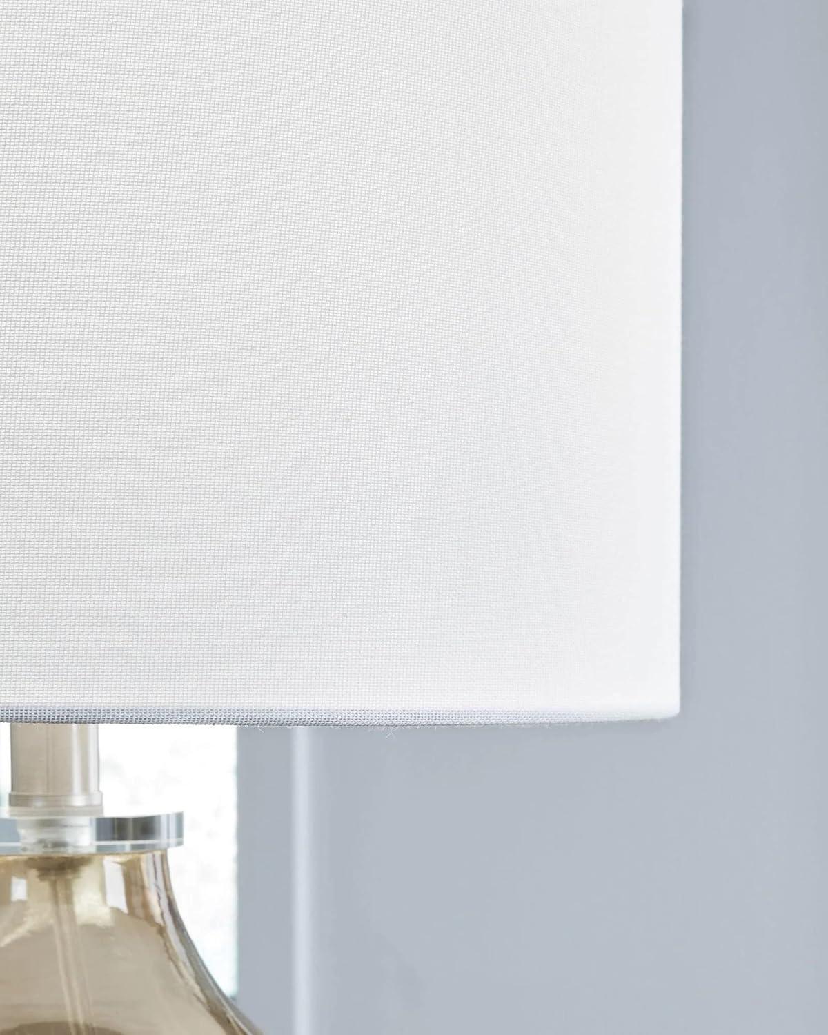 Signature Design by Ashley Lemmitt Table Lamp: Crystal Accents, Drum Shade, UL Listed