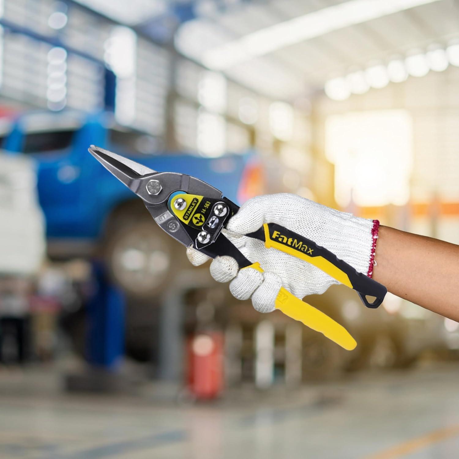 STANLEY - Yellow Aviation Snips Straight Cut 250mm (10in)