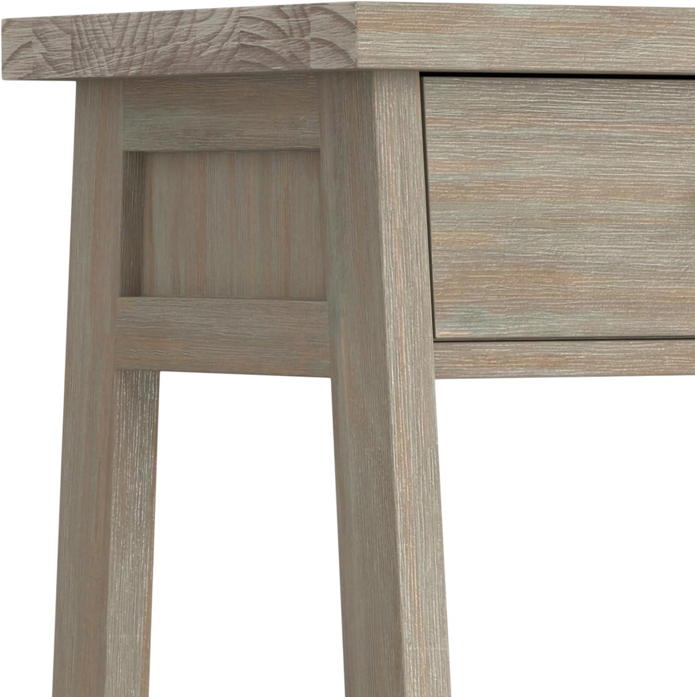 Sawhorse Solid Pine 24" Distressed Grey Modern Industrial Nightstand