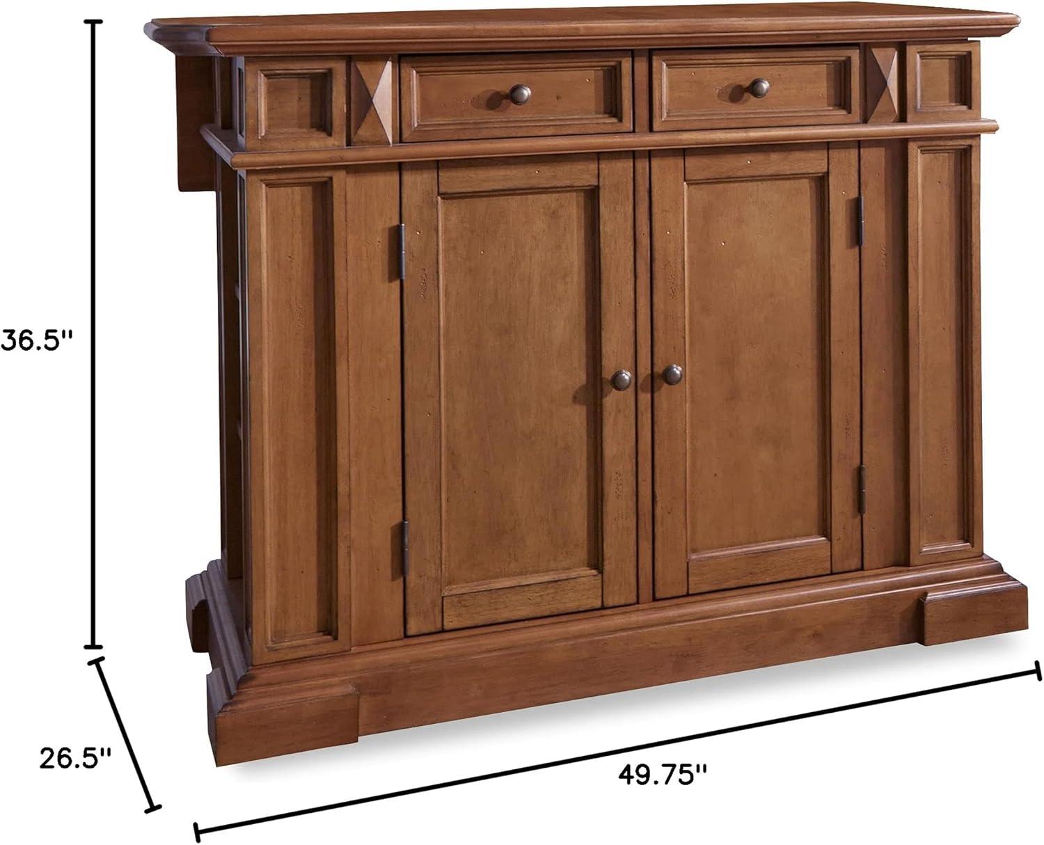 Kitchen Island Wood/Cottage Oak - Home Styles: Storage, Adjustable Shelves, Hardwood Frame