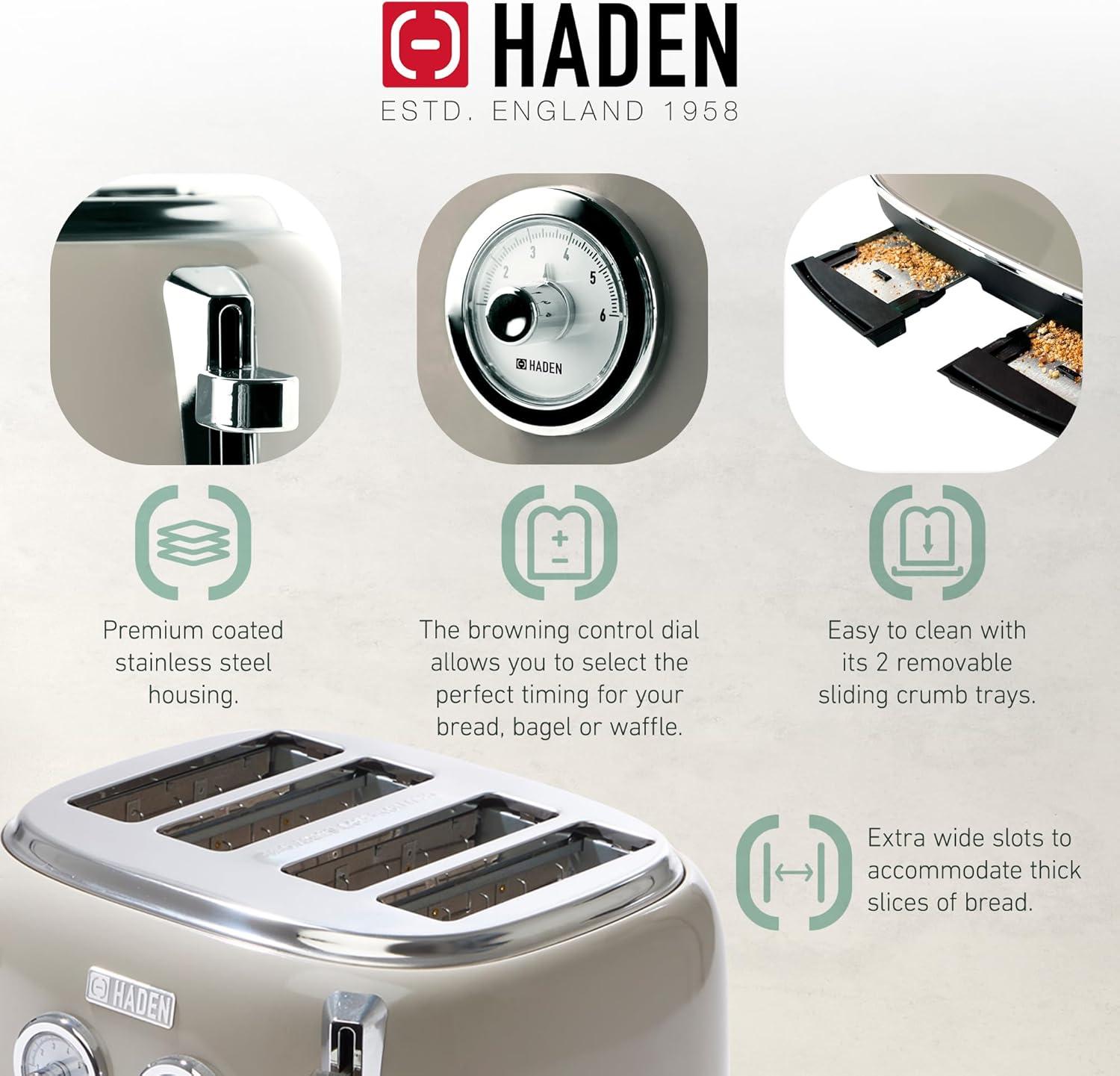 HADEN Dorset 4-Slice Wide Slot Toaster