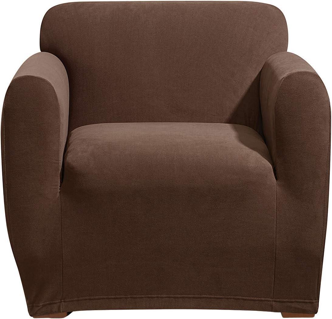 Chocolate Stretch Polyester Spandex Chair Slipcover