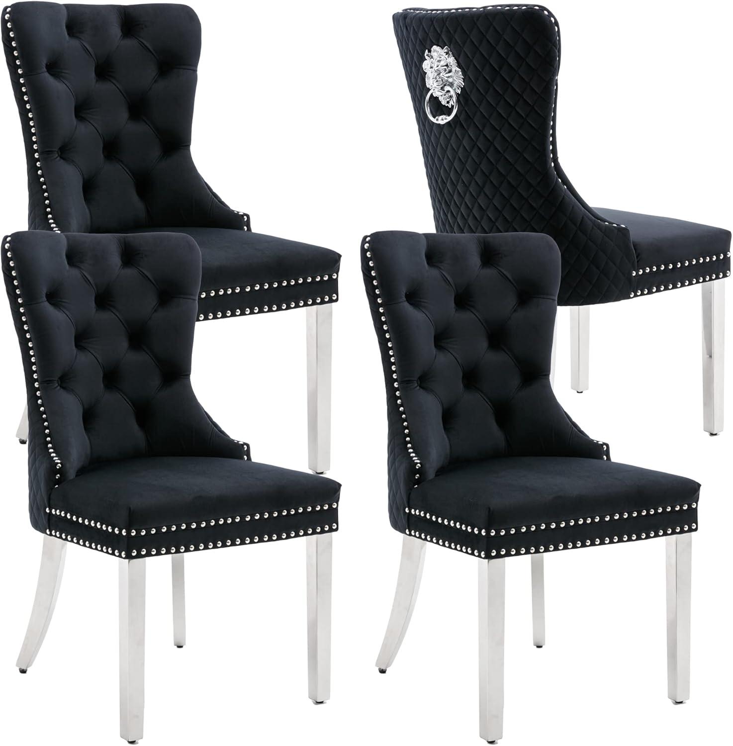 Kiliam Tufted Upholstered Back Side Chair Dining Chair (Set of 4)