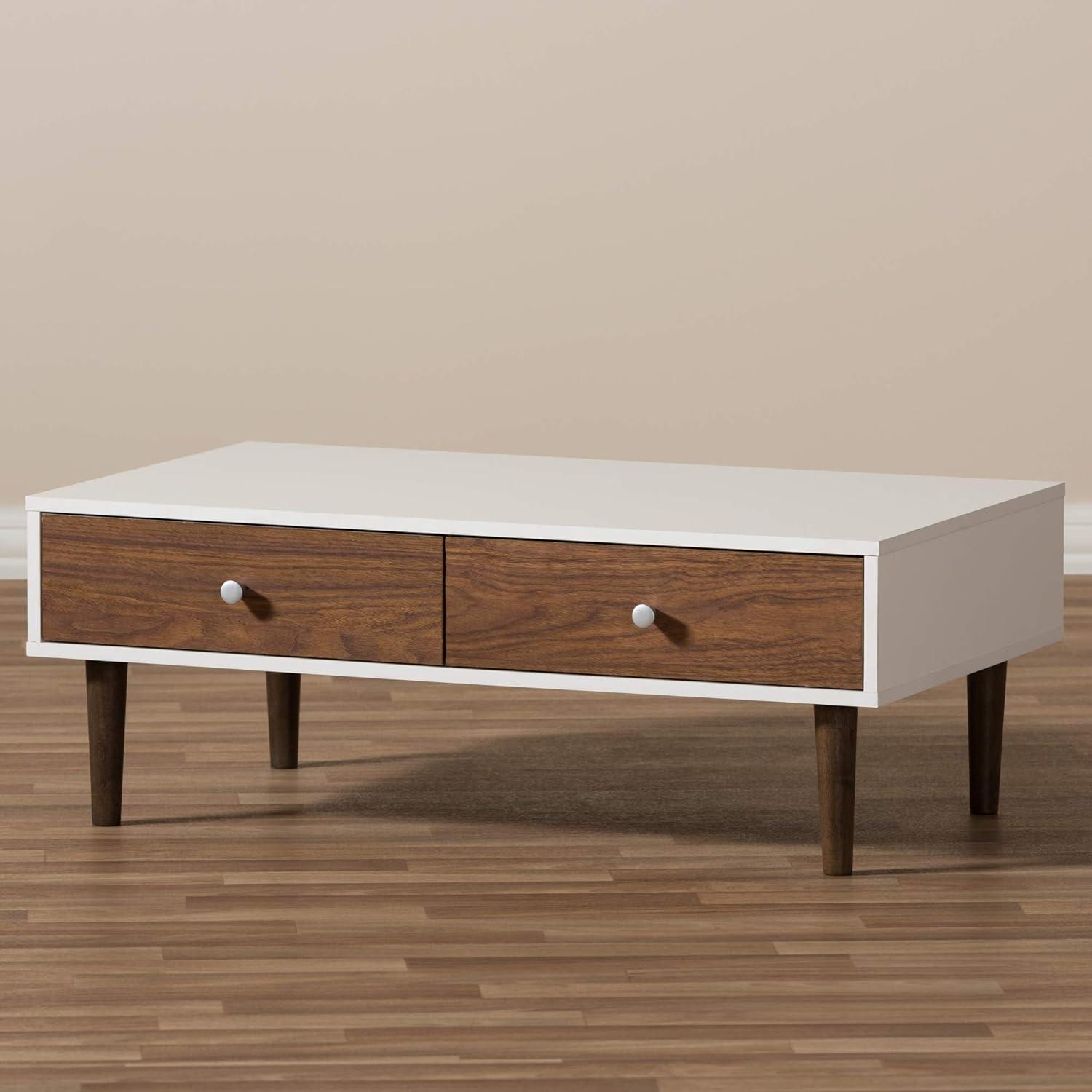 Gemini Wood Contemporary Coffee Table - Baxton Studio