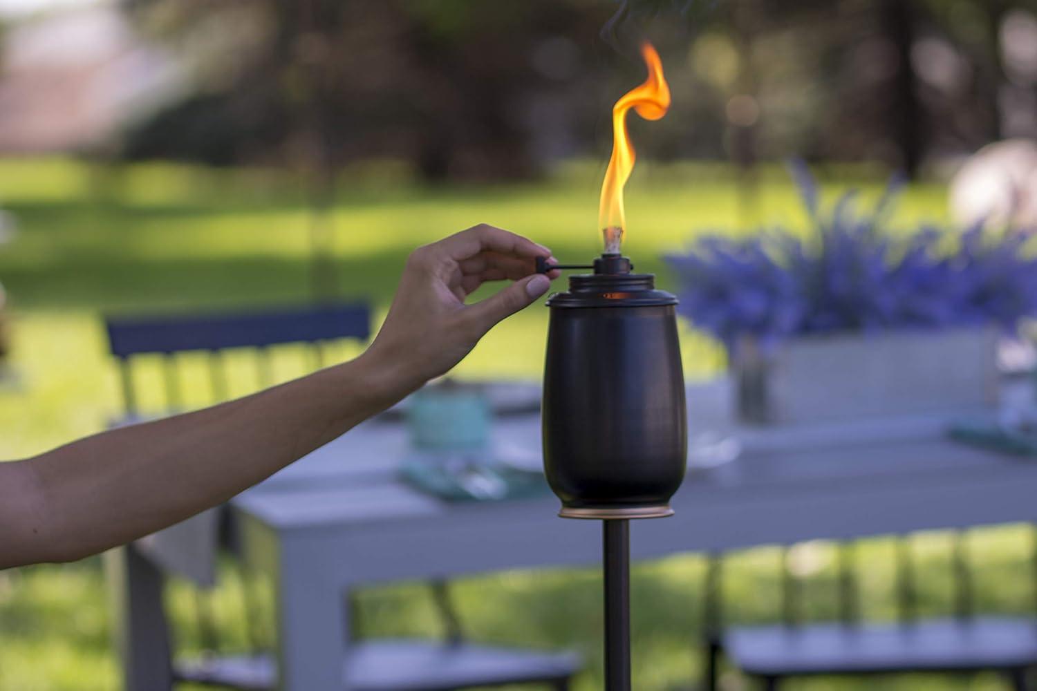 Tiki Black Ceramic 65 in.   Kokomo Tabletop Torch 1 pc