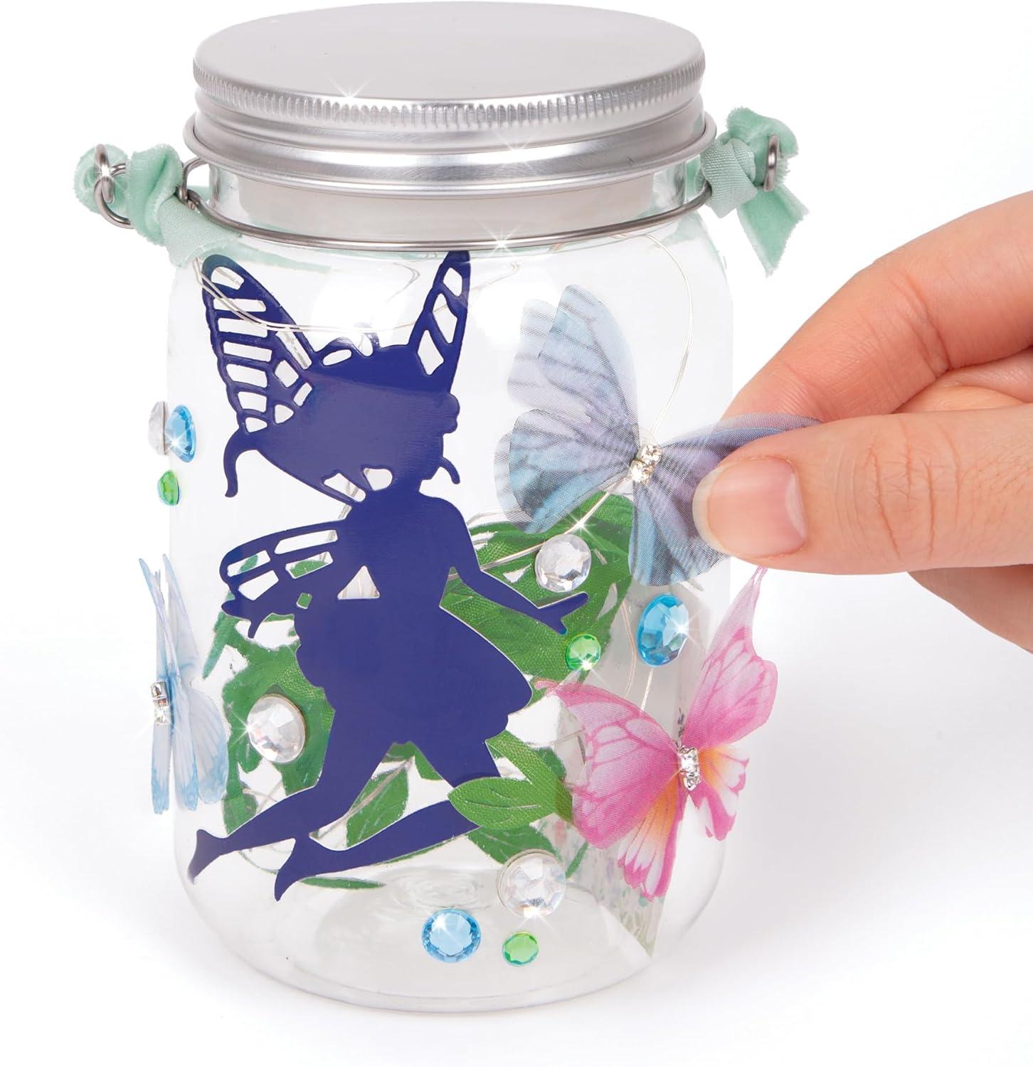 3C4G: Fairy Garden DIY Wish Light - Create 2 Fairy Light Jars, Customize w/ 4 Fairy Silhouettes, Lights Up, Tweens, Girls & Kids Ages 8+, Three Cheers For Girls