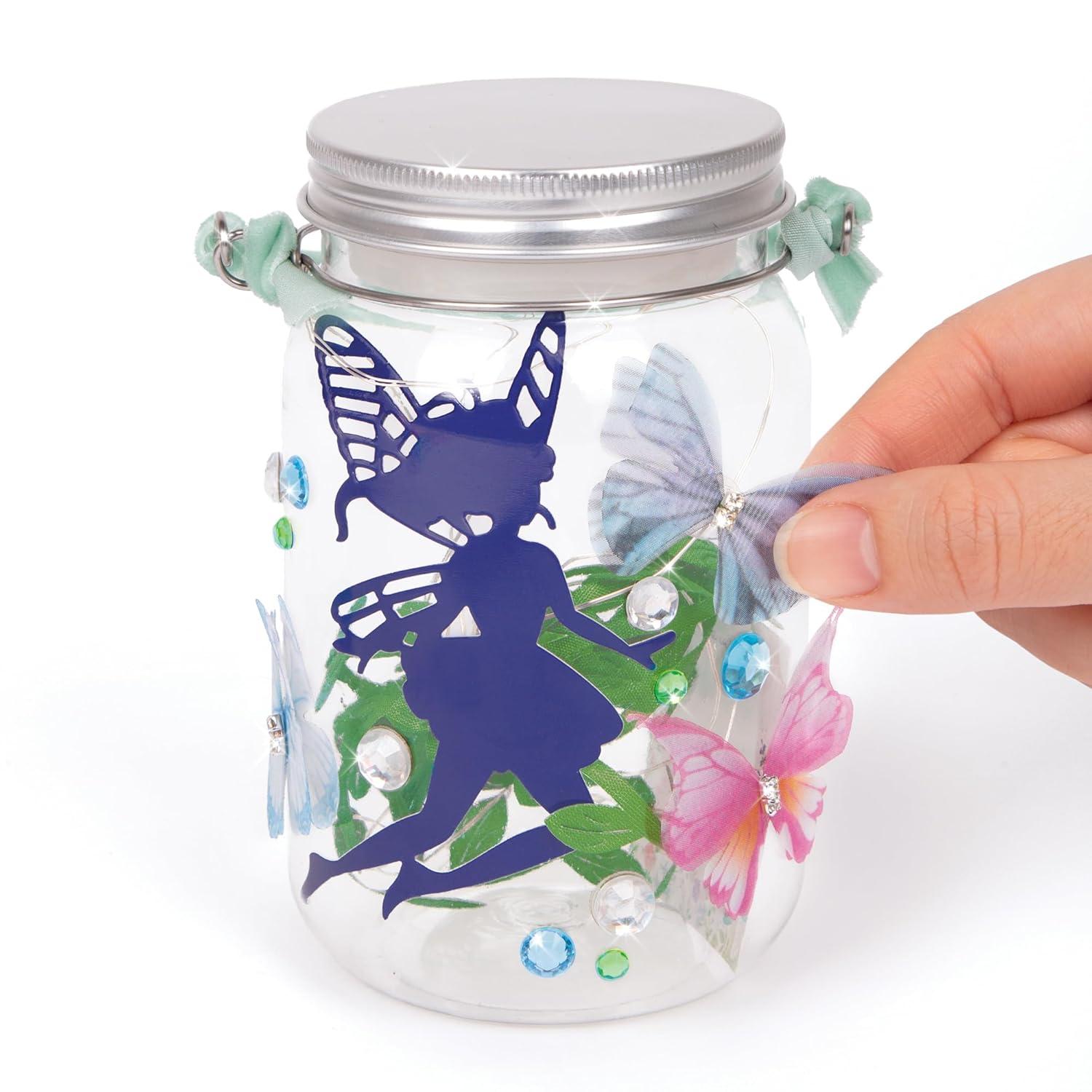 3C4G: Fairy Garden DIY Wish Light - Create 2 Fairy Light Jars, Customize w/ 4 Fairy Silhouettes, Lights Up, Tweens, Girls & Kids Ages 8+, Three Cheers For Girls