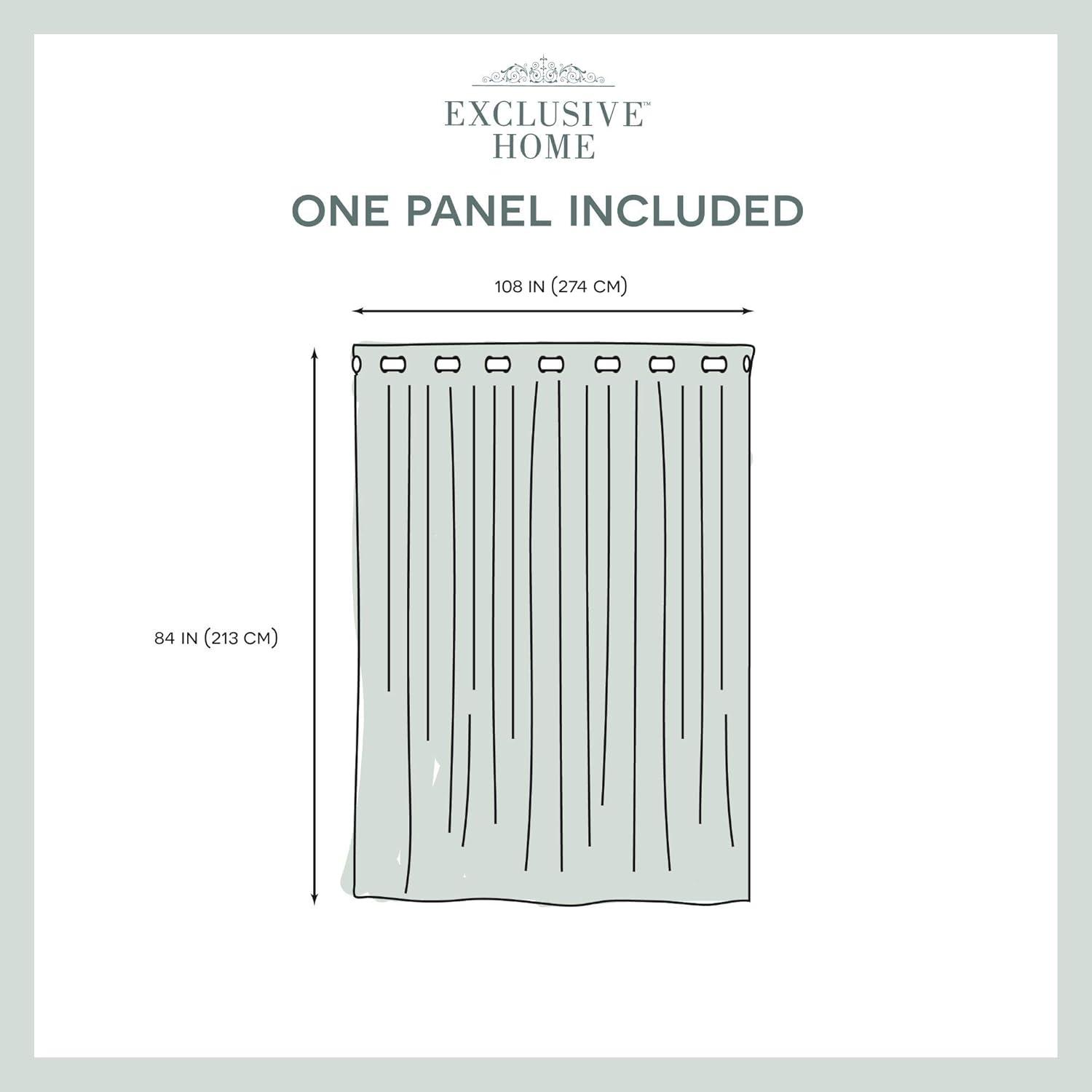 108"x84" Loha Patio Grommet Top Single Curtain Panel Beige - Exclusive Home: Light Filtering Indoor Patio Door Curtain