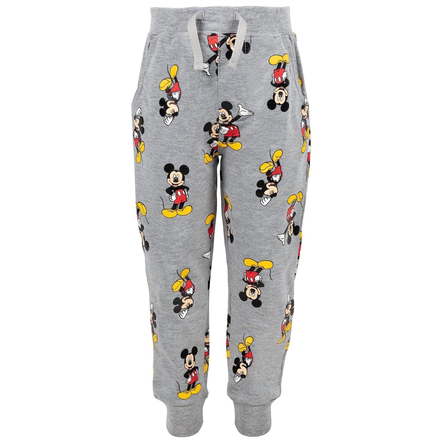 Disney Mickey Mouse Little Boys French Terry Sweatshirt and Pants Set Heather Grey 6