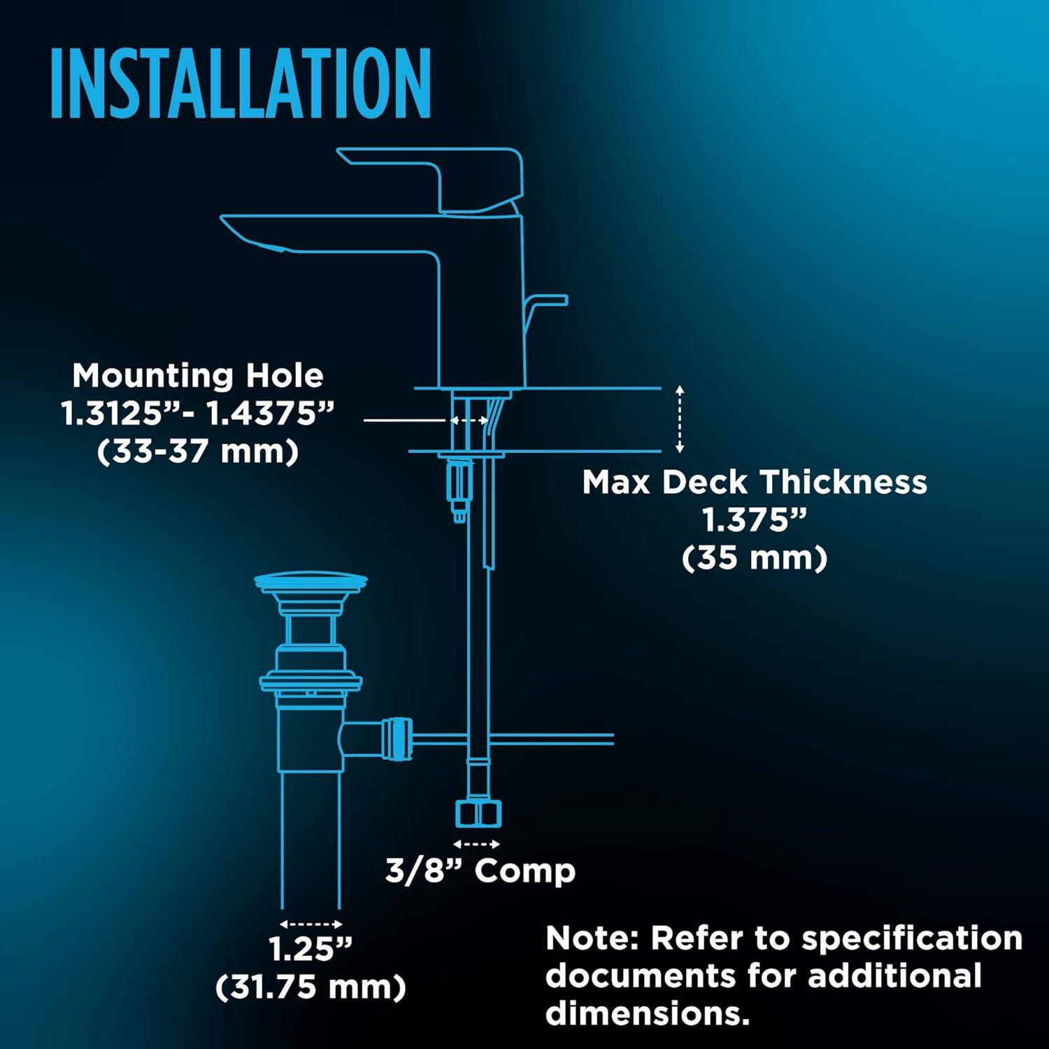 G Series Single Hole Bathroom Faucet with Drain Assembly