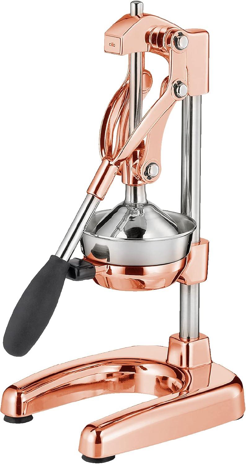 Cilio Amalfi Commercial Grade Manual Citrus Juicer, Extractor, and Juice Press, Copper