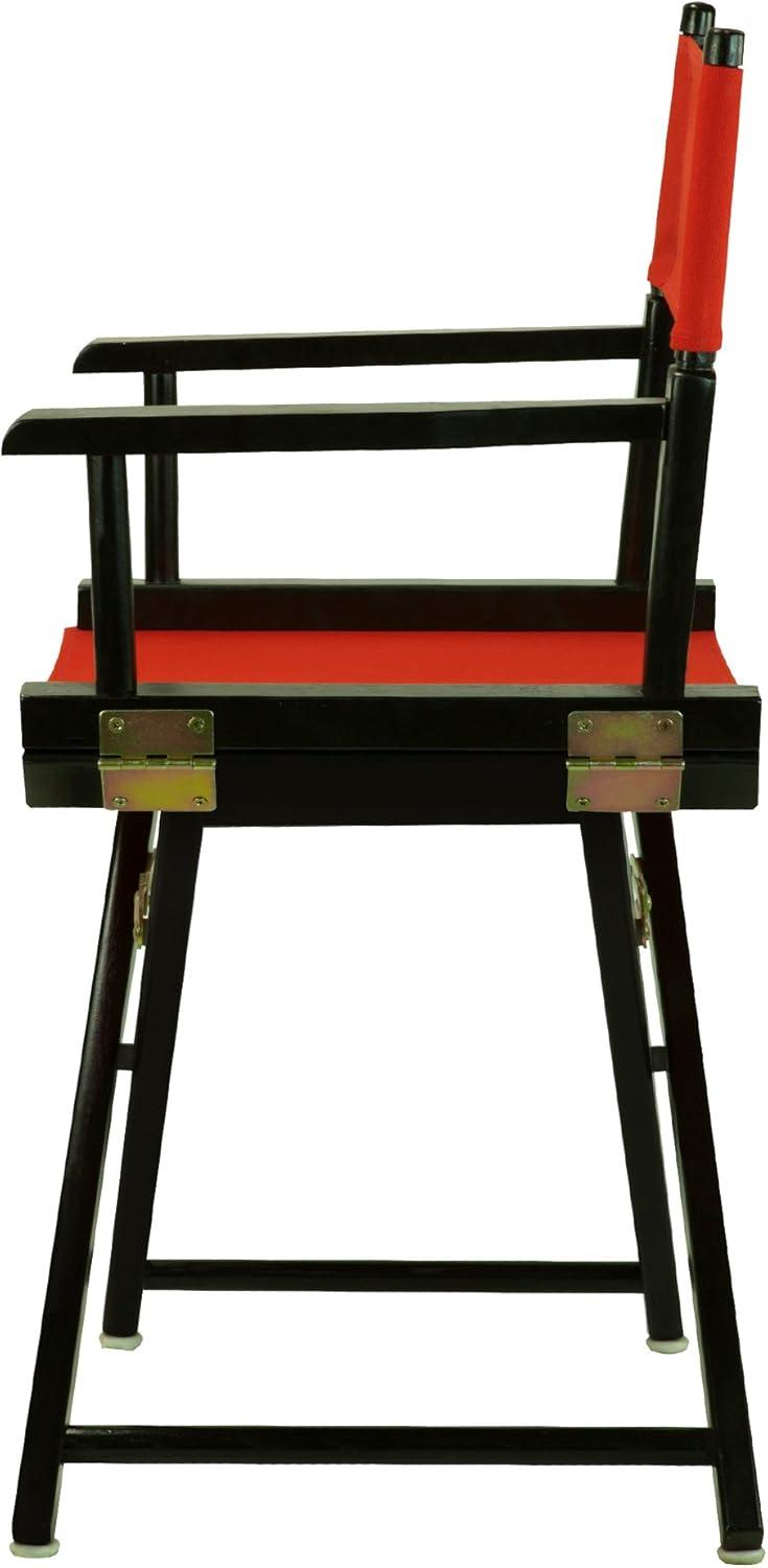 18" Director's Chair Black Frame-Red Canvas