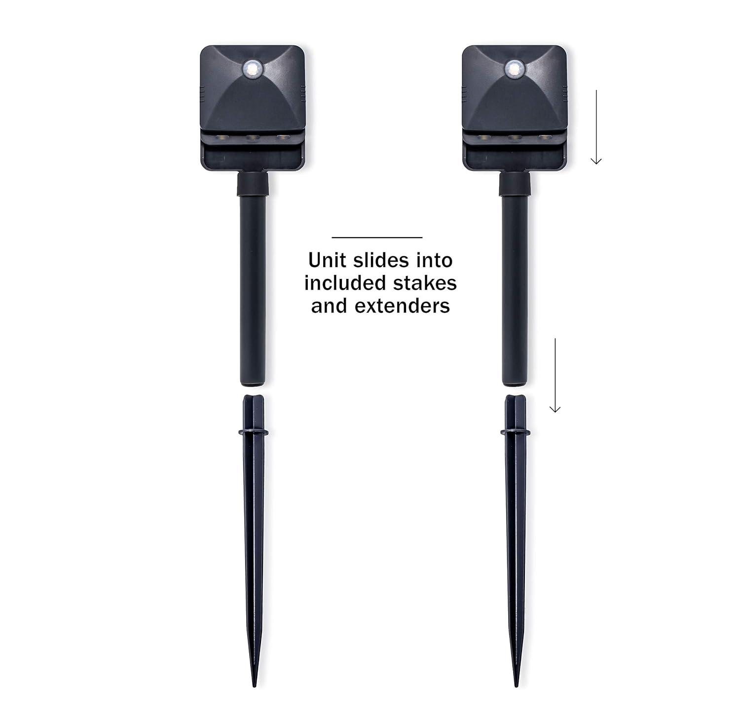 Gray Plastic Motion Sensing LED Stair Lights, 3-Pack