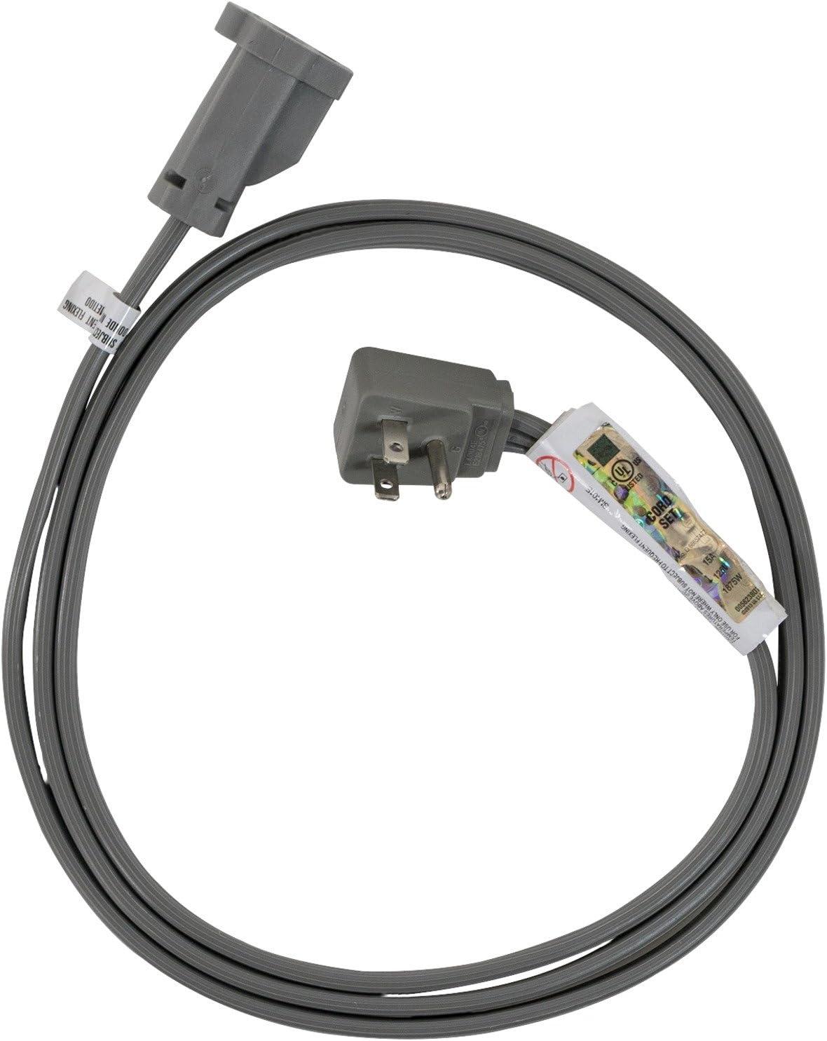 Certified Appliance Accessories® 15-Amp Grounded Appliance Extension Cord, 12ft in Gray, Size: 12 Ft.